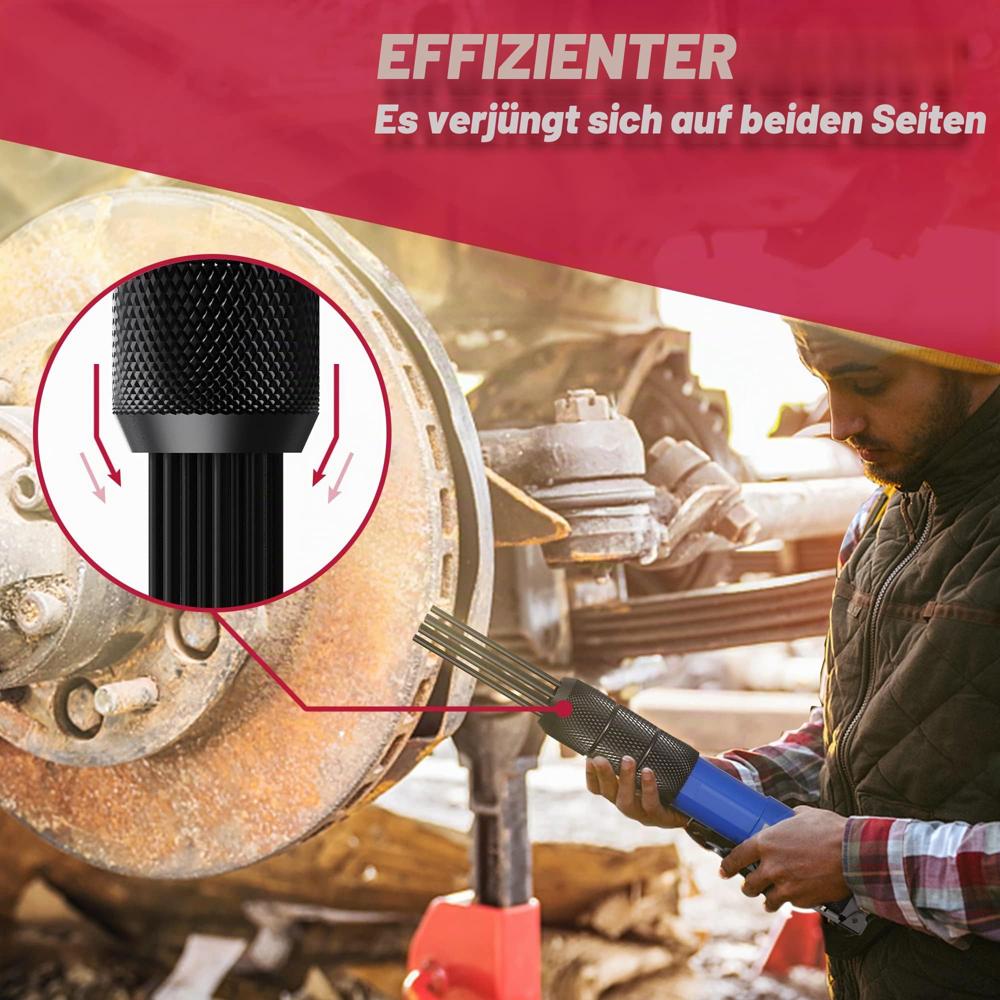 Aircraft Nadelentroster Druckluft Gerade (zum Entfernen von Rost und Beschichtungen).Bevorzugte Entroster Werkzeug für Automechaniker, Bastler und Heimwerker.