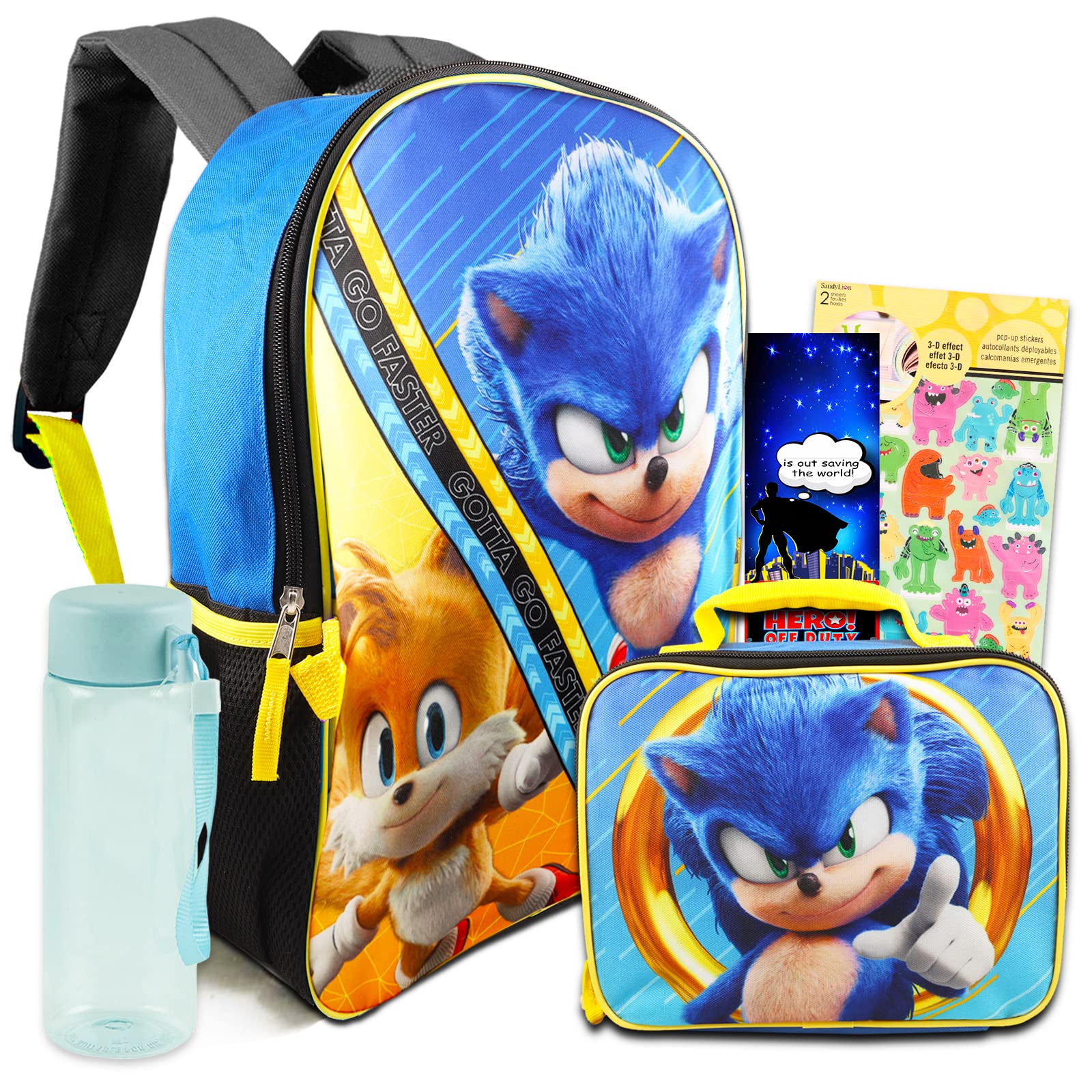 Buy Sonic the Hedgehog Backpack and Lunch Box for Kids Sonic School