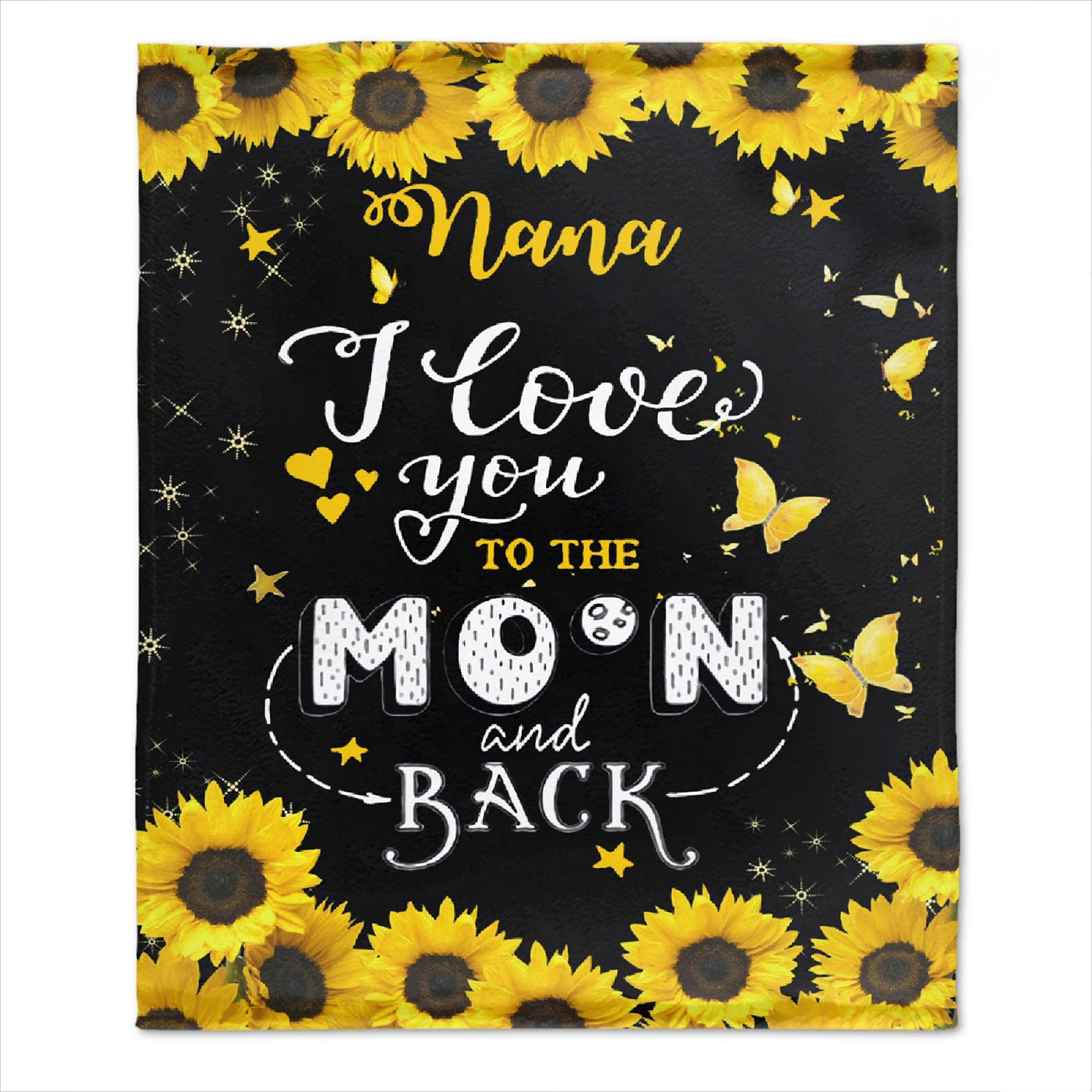 Mama I Love You to The Moon and Back Mom Gift Throw Blanket Flannel Air Conditioning Quilt Best Mom Gifts Lightweight Cozy Blanket for Mothers Day Sofa Bedroom M 60
