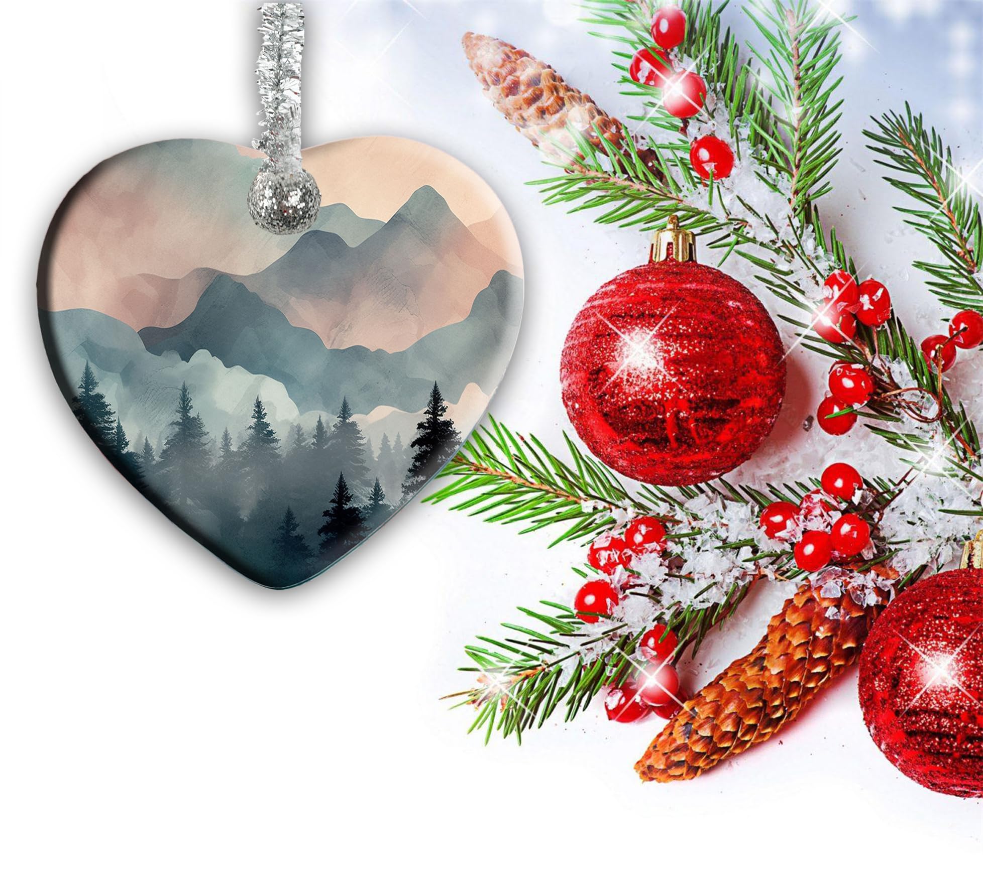 磁器製の山小屋の飾り（クリスマス＋普段飾り用） 磁器製の山小屋の飾り（クリスマス＋普段飾り用） 磁器製の山小屋の