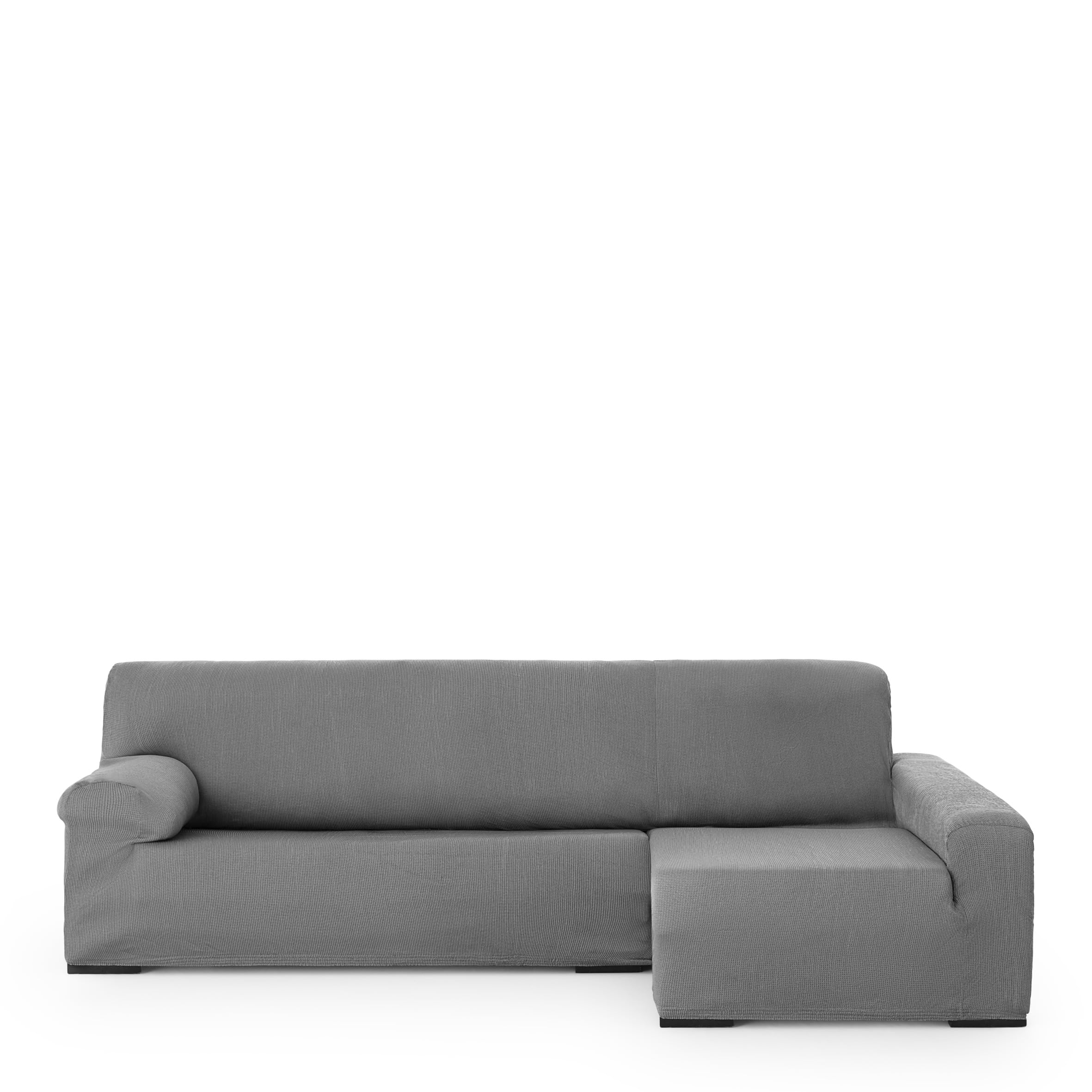 Eysa Italia Ulises Elastic Chaise Longue Cover, Fabric, Grey, 250-310 cm