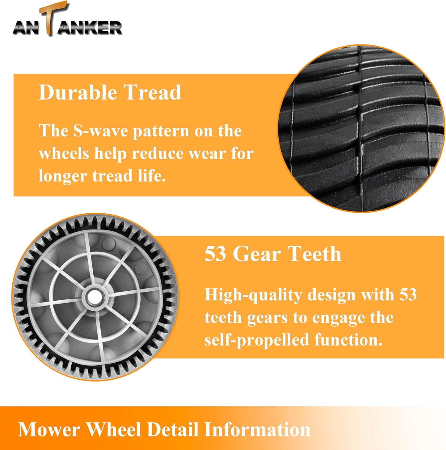 Front Drive Wheels Replaces for MTD 734-04018C 734-04018 734-04018A 734-04018B for Troy Bilt Tuff-Cut 210 TB210 TB230 TB240 Self Propelled Mower for Cub Cadet for Sten s 205-712, Set of 2