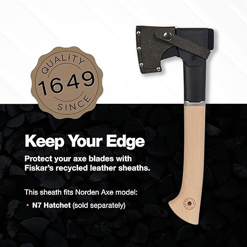 Miniatura 2 de Fiskars Funda de cuero reciclado, cubierta de hoja resistente al agua, cuchillas afiladas y cubierta de hoja duradera, cuero italiano ecológico con