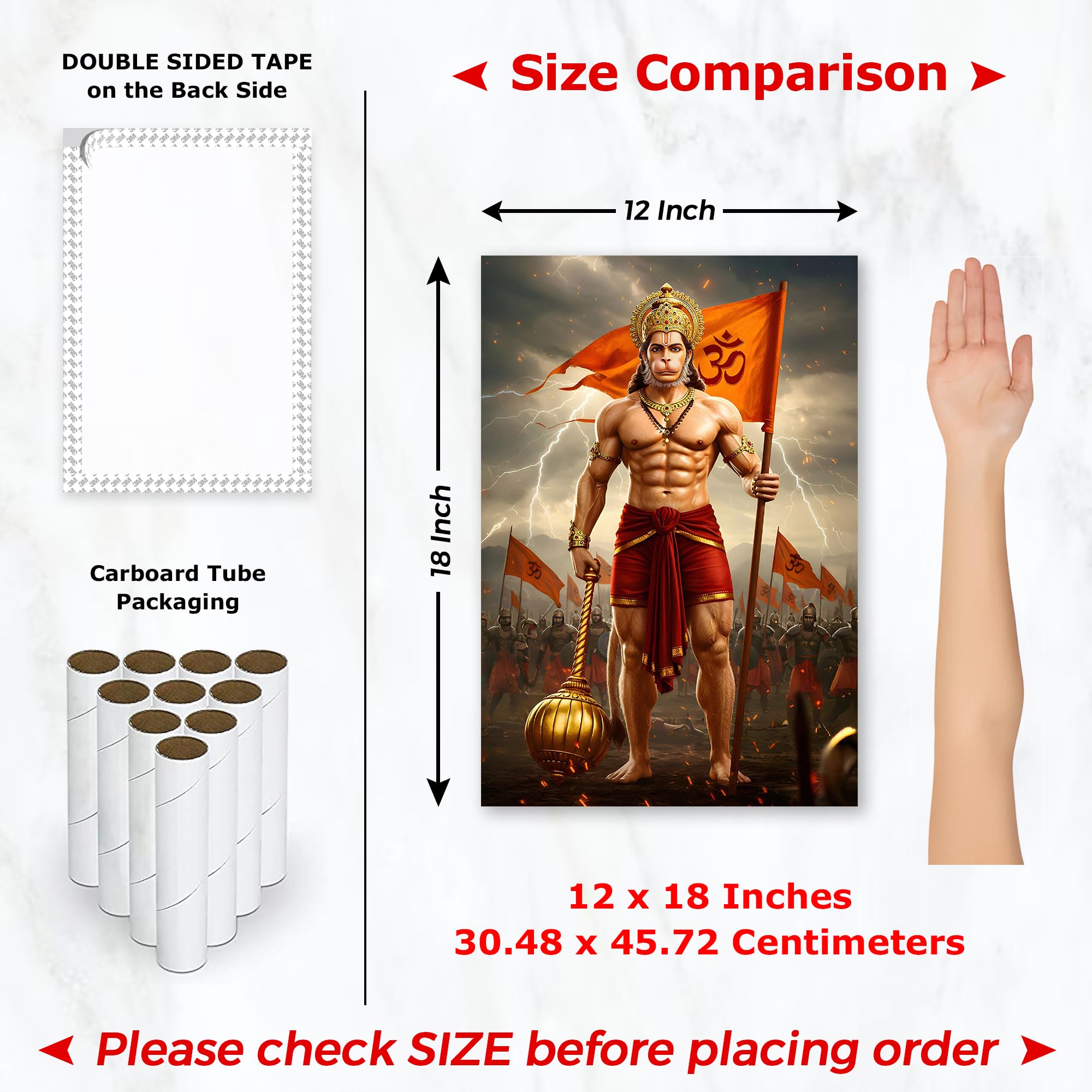 Lord Hanuman Poster - Bajrangbali Art -7 Lord Hanuman Poster - Bajrangbali Art -7