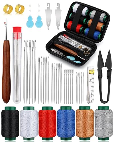 TLKKUE Sewing Kit for Adults, Steel Needles for Hand Sewing,