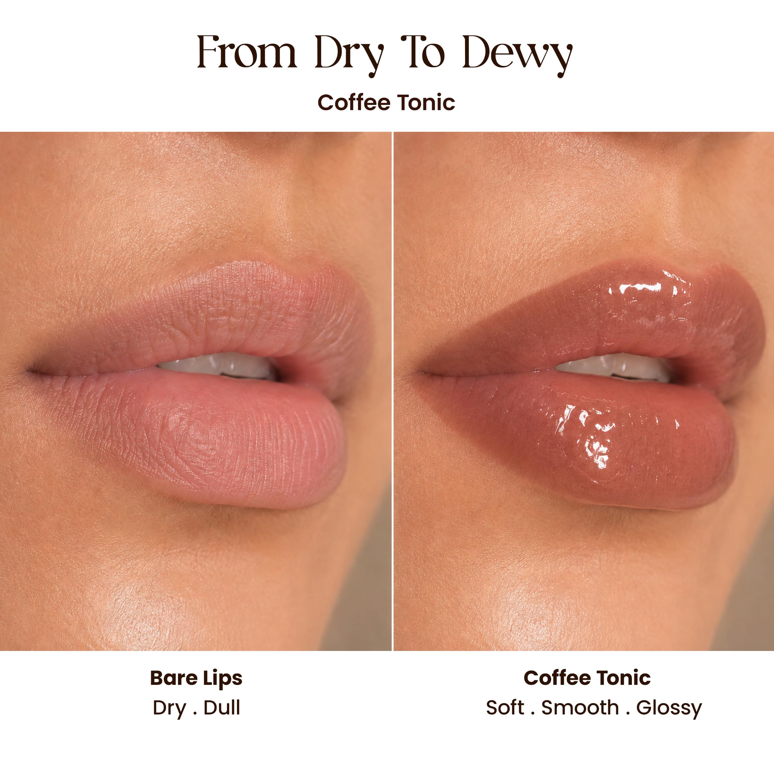 Milagro Beauty Gloss Lip Balm | Hydrating Glossy Lip Glaze Stick | Jojoba Oil & Shea Butter β Non-Sticky Shine, Peptide-Infused Formula (Coffee Tonic) 1