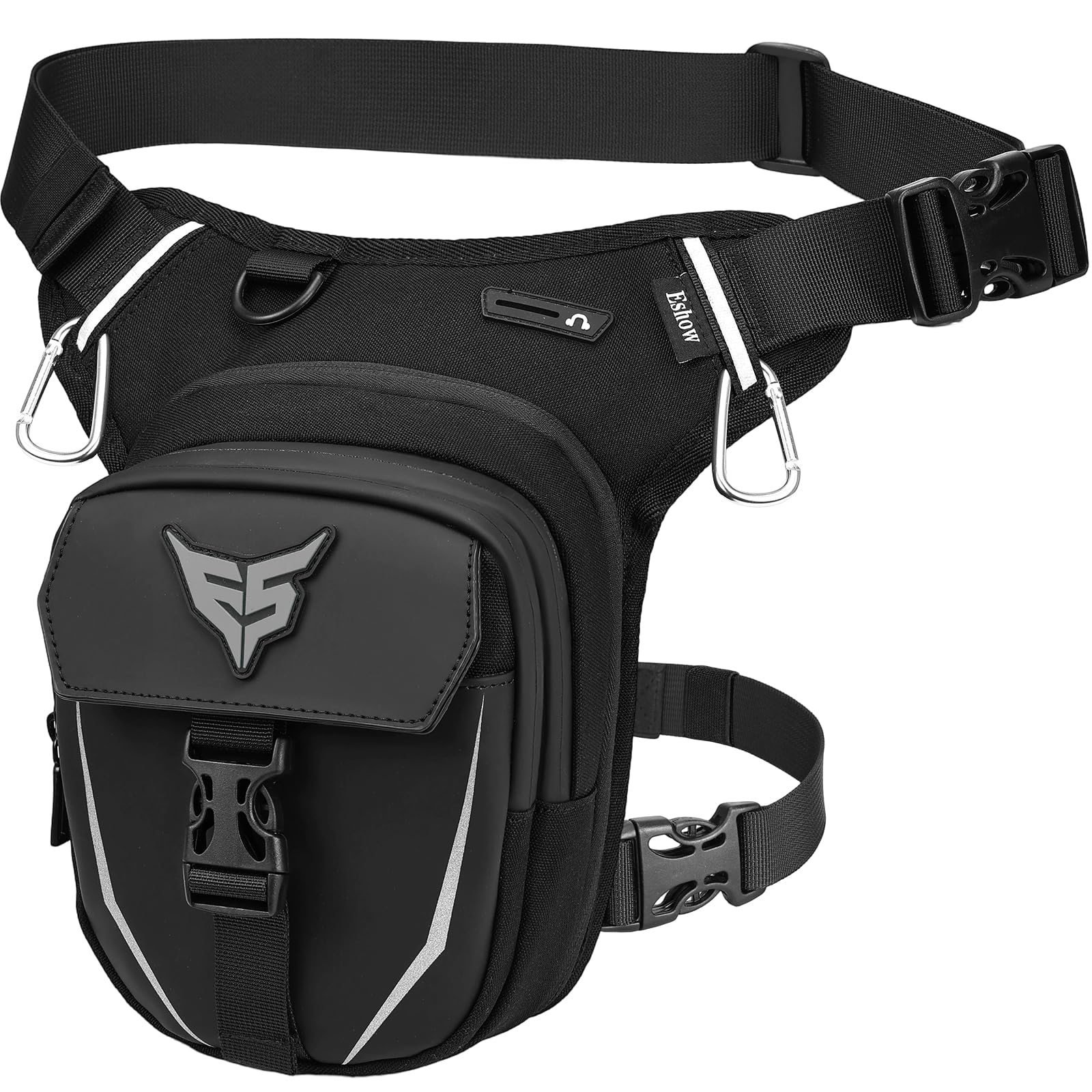 Eshow Marsupio da Gamba per Moto Espandibile, Borsa Cosciale con Cintura Regolabile per Uomo e Donna, Borsello Sportivo per Trekking Ciclismo Viaggio Campeggio Pesca