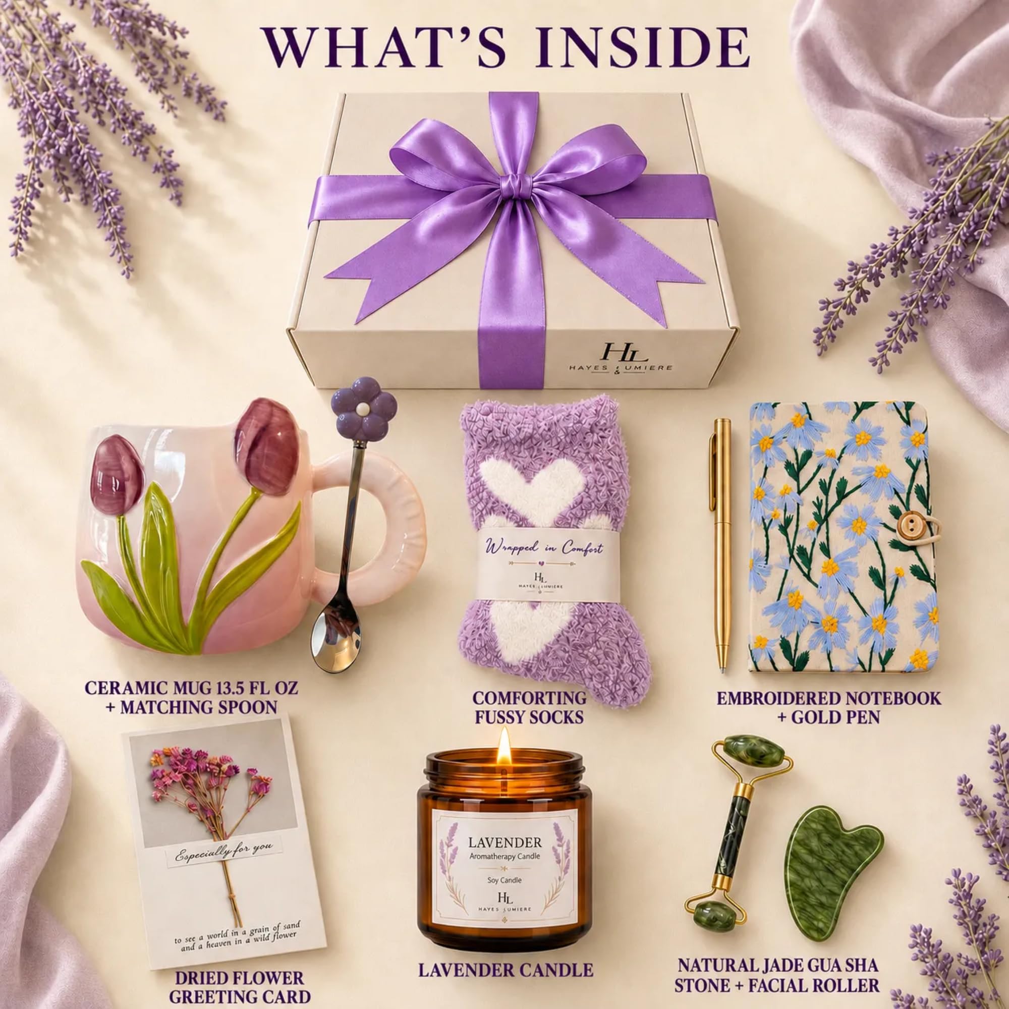 Cestino regalo premuroso per donne, set regalo di lusso per la cura di sé per lei, regalo a lunga distanza per qualcuno di speciale, compleanno, guarisci presto e solo perché regali per mamma, moglie