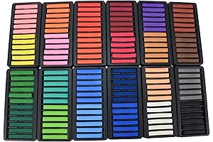 School Smart Square Chalk Pastels, Assorted Colors, Classroom Pack of 144