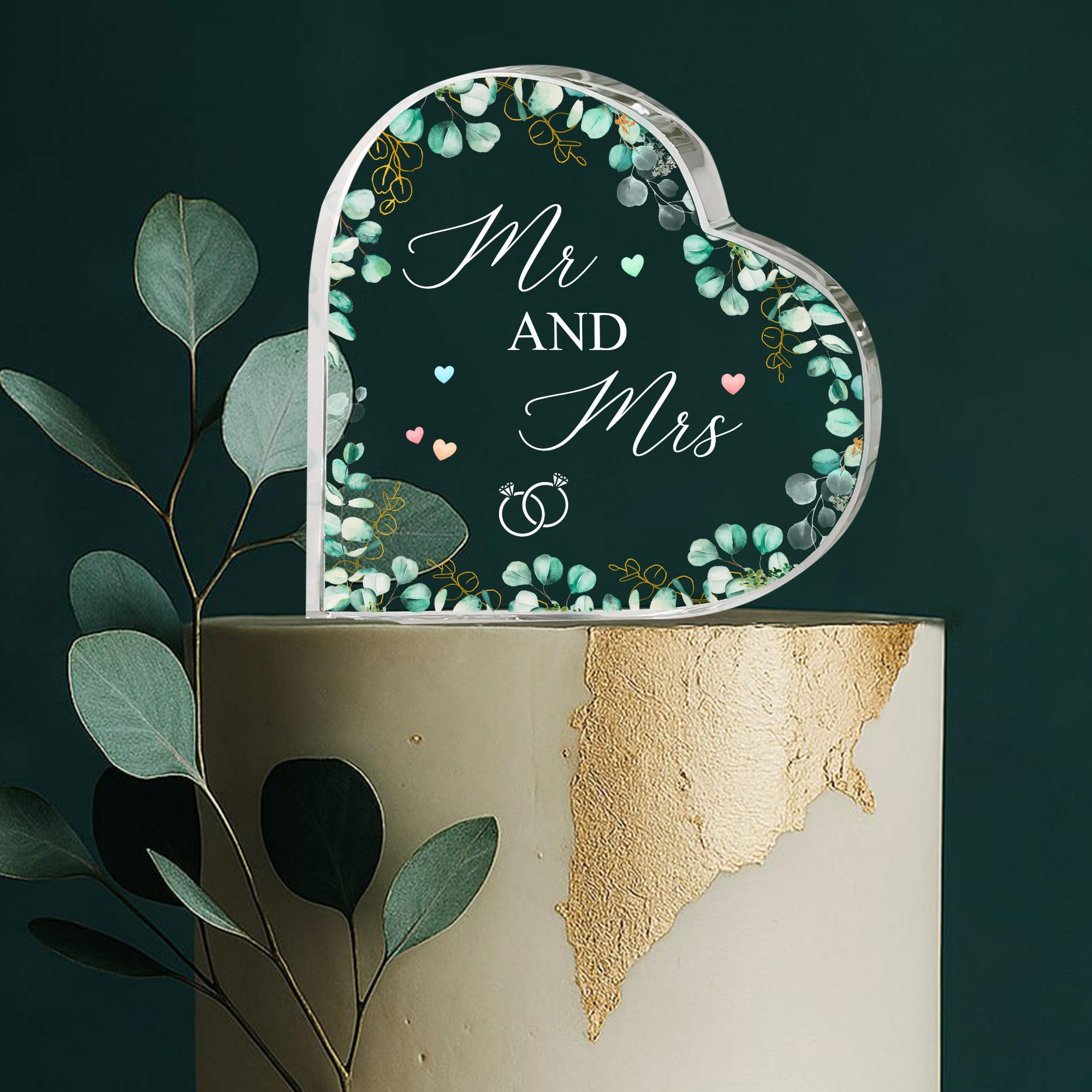 Wedding Acrylic Cake Toppers, Bride And Groom Cake Topper, Mr And Mrs Cake Topper, Anniversary Decorations (Wedding gift)