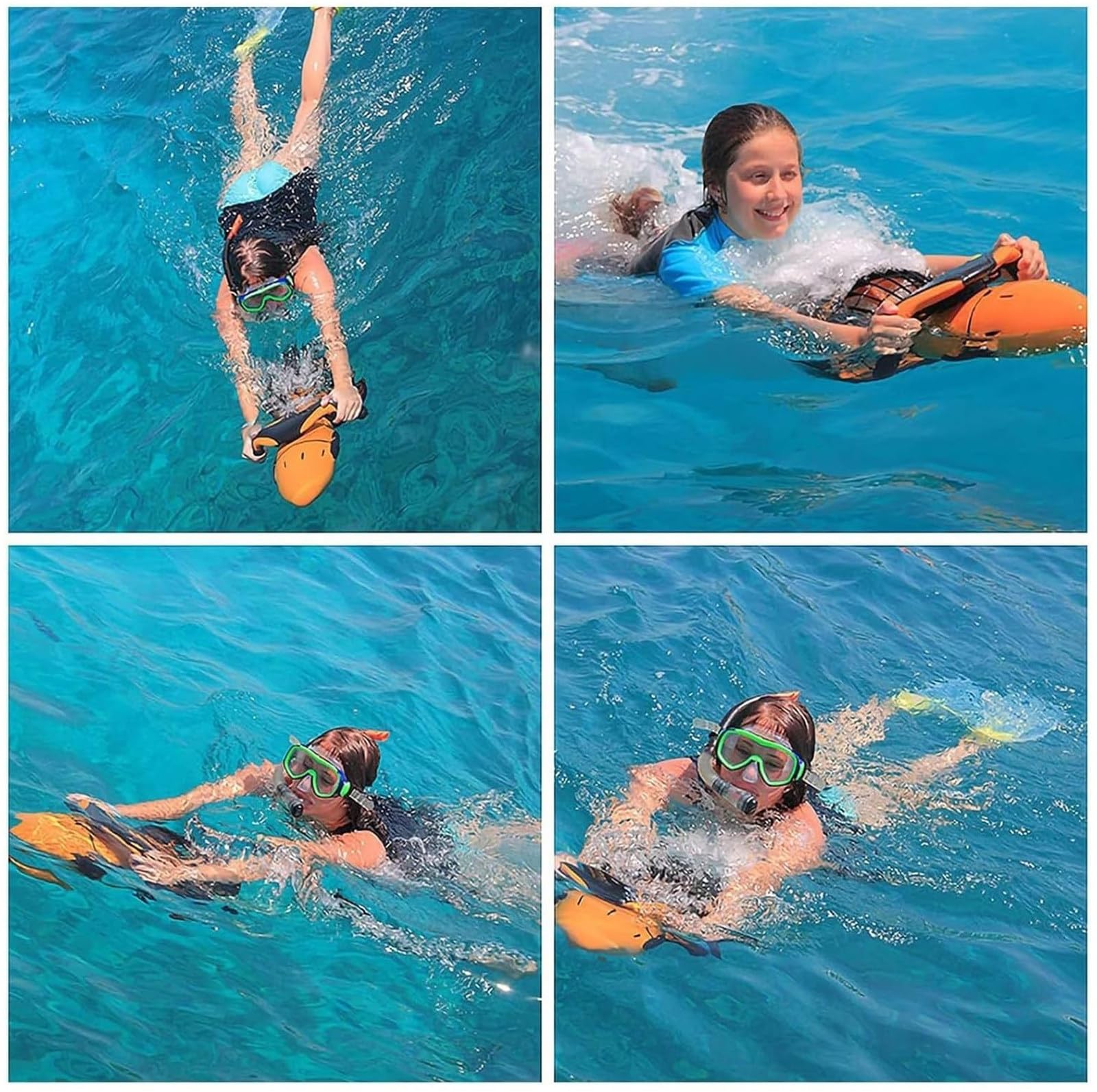 Propulsor Submarino Eléctrico De 300 W, Scooter Subacuático, Hélice De Agua De Doble Velocidad, Profundidad MáXima: 20 M, para Deportes AcuáTicos, Buceo, EsnóRquel Y Aventuras En El Mar.