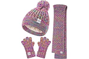 Adorable Kids Winter Accessories Set: Hat, Gloves, Scarf