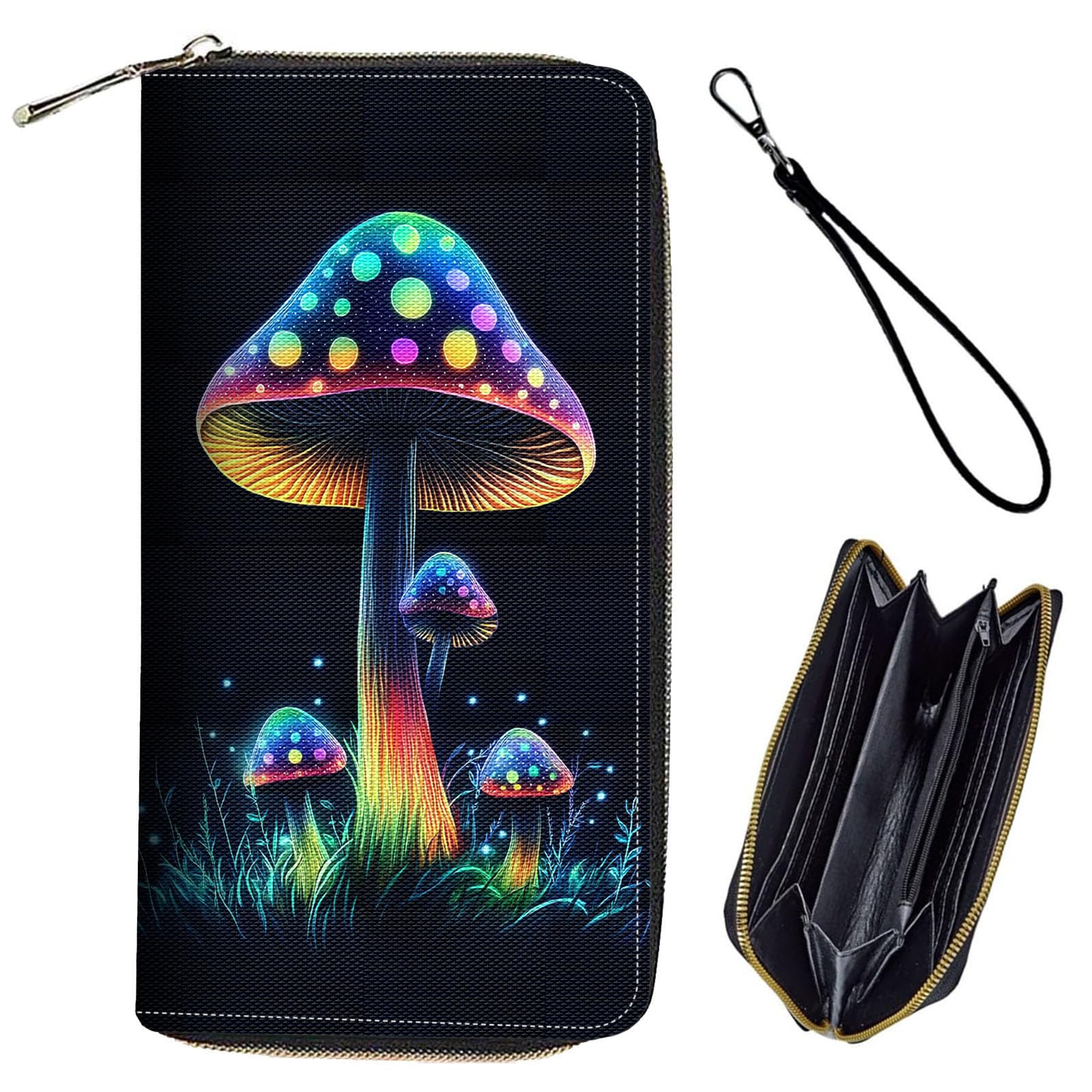 Bxgolkgd Womens Wallet, RFID Blocking Leather Wallet,Large Capacity Wallet Credit Card Holder PU Leather Ladies Clutch with Zipper Coin Pocket - Cute