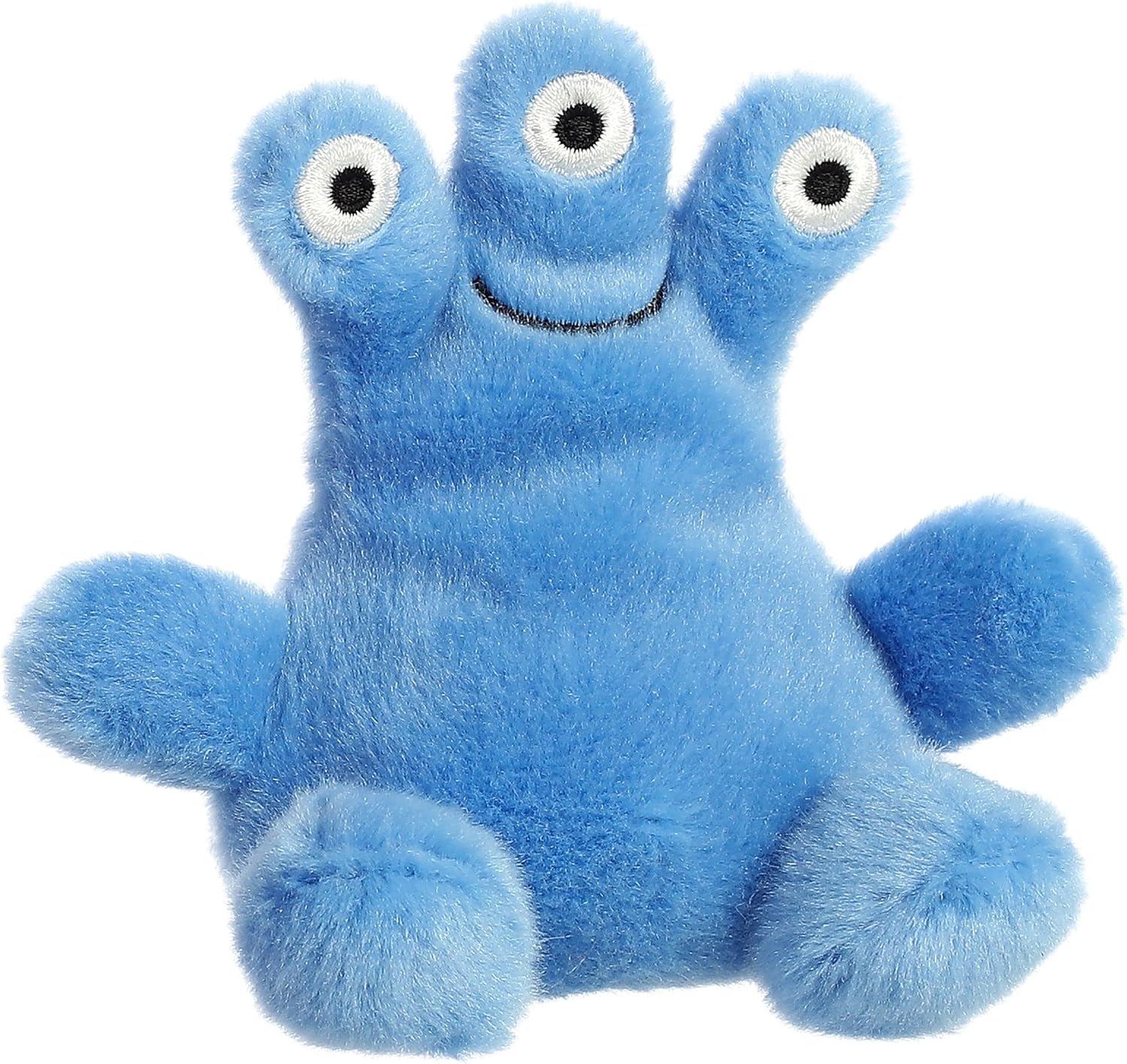 Aurora® Adorable Palm Pals™ Zeke Monster™ Stuffed Animal - Pocket-Sized Fun - On-The-Go Play - Blue 5 Inches