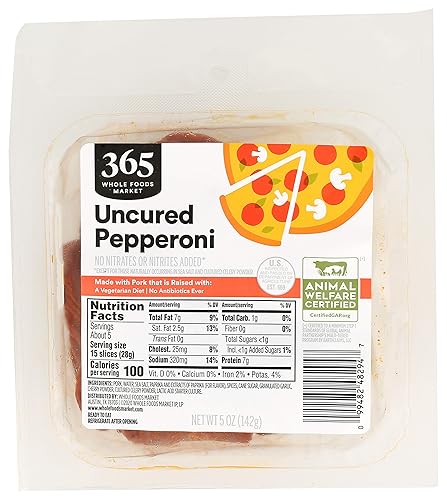 365 by Whole Foods Market Pepperoni Mini cerdo en rodajas 5 onzas