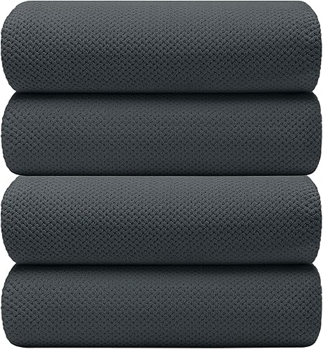 Miniatura 7 de YTYC Toallas, juego de 6 toallas de baño extra grandes de 29 x 59 pulgadas, de secado rápido, de microfibra súper suave, para baño, 2 toallas de