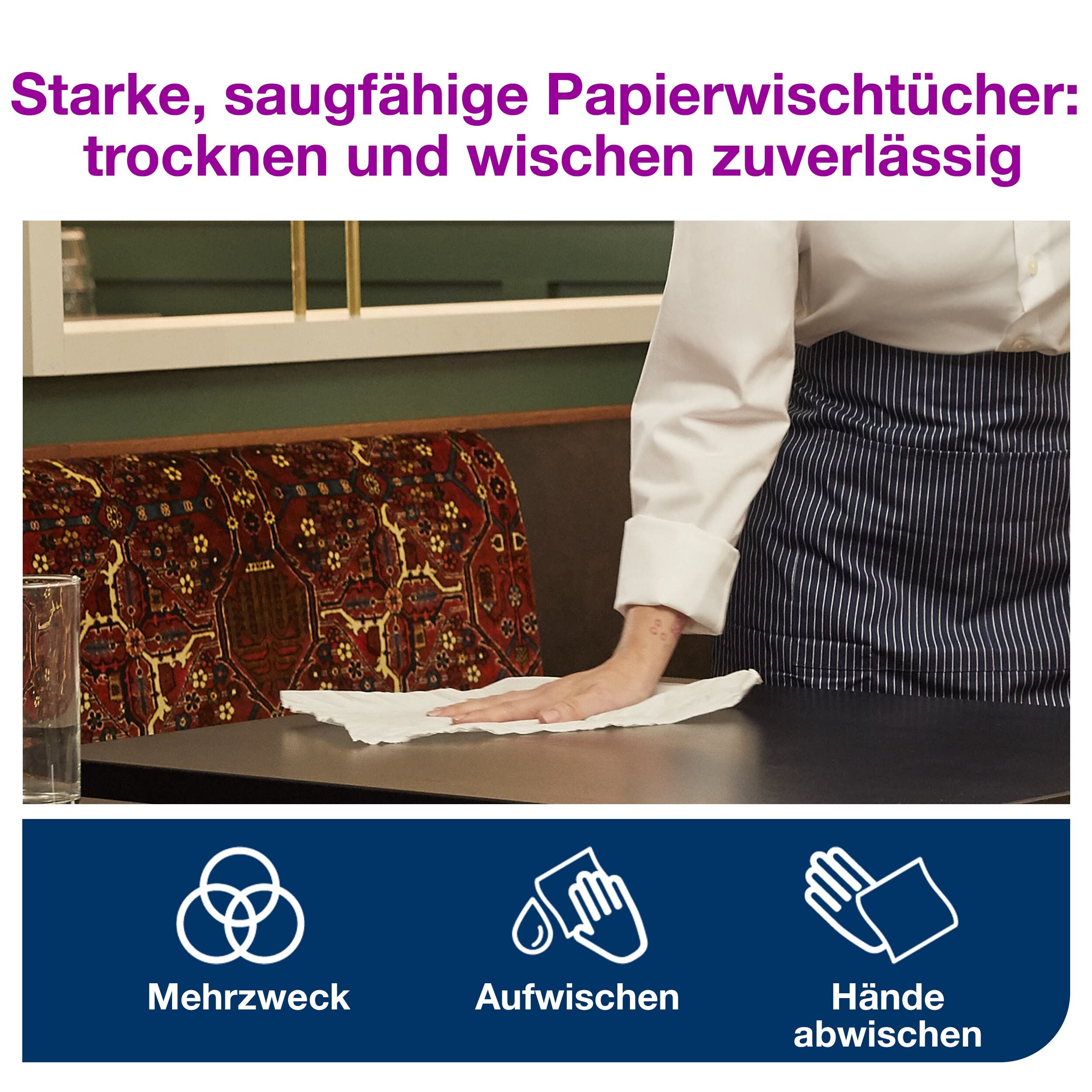 Tork Reflex Starke Mehrzweck-Papierwischtücher Weiß M4, SmartCore, 6 × 450 Blatt, 473472