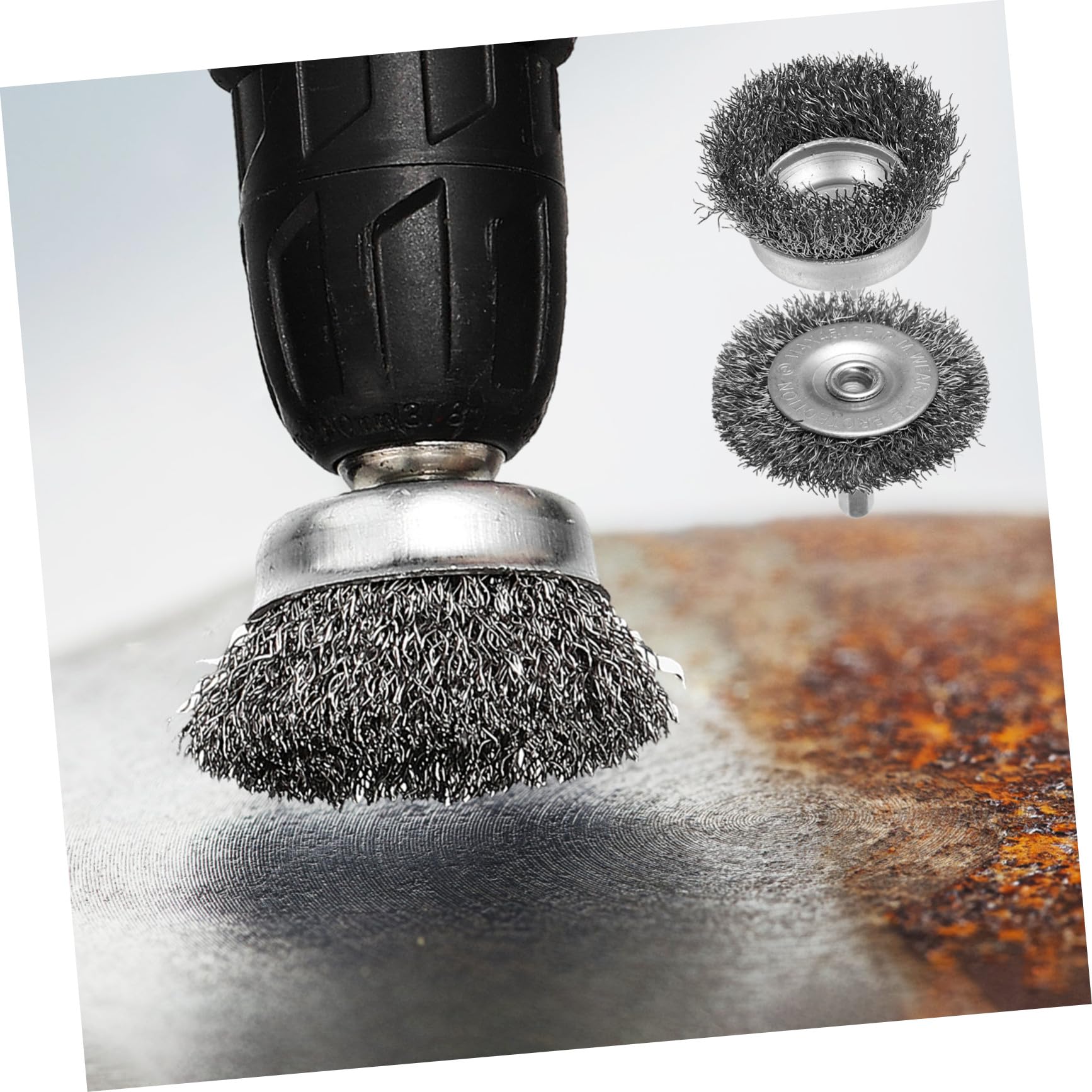 Gadpiparty 15pièces Brosse Métallique pour Perceuse Nettoyage et Polissage de Métaux Kit de Brosses Rondes avec Tige pour Utilisation Pratique
