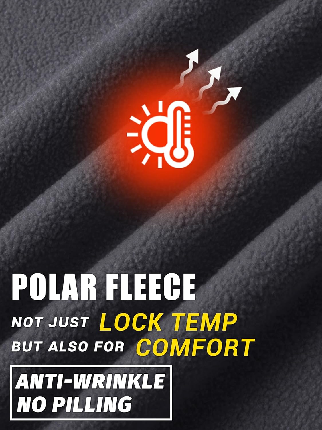 TACVASEN Men's Polar Fleece Jackets Lightweight Soft Winter Thermal Coats Outdoor Windproof Zip Up Jacket with Pockets - Image 4