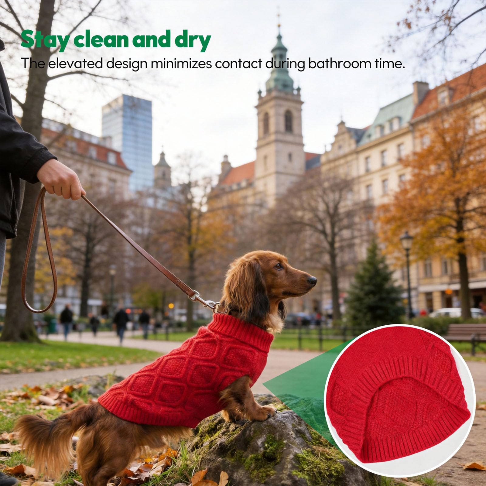 KONVINIT Jersey Perro Mediano - Jersey de Cuello Alto para Perros con Trenzas - Abrigo Perro Mediano Invierno Cálido - Ropa para Perros Medianos Sin Mangas - Talla M