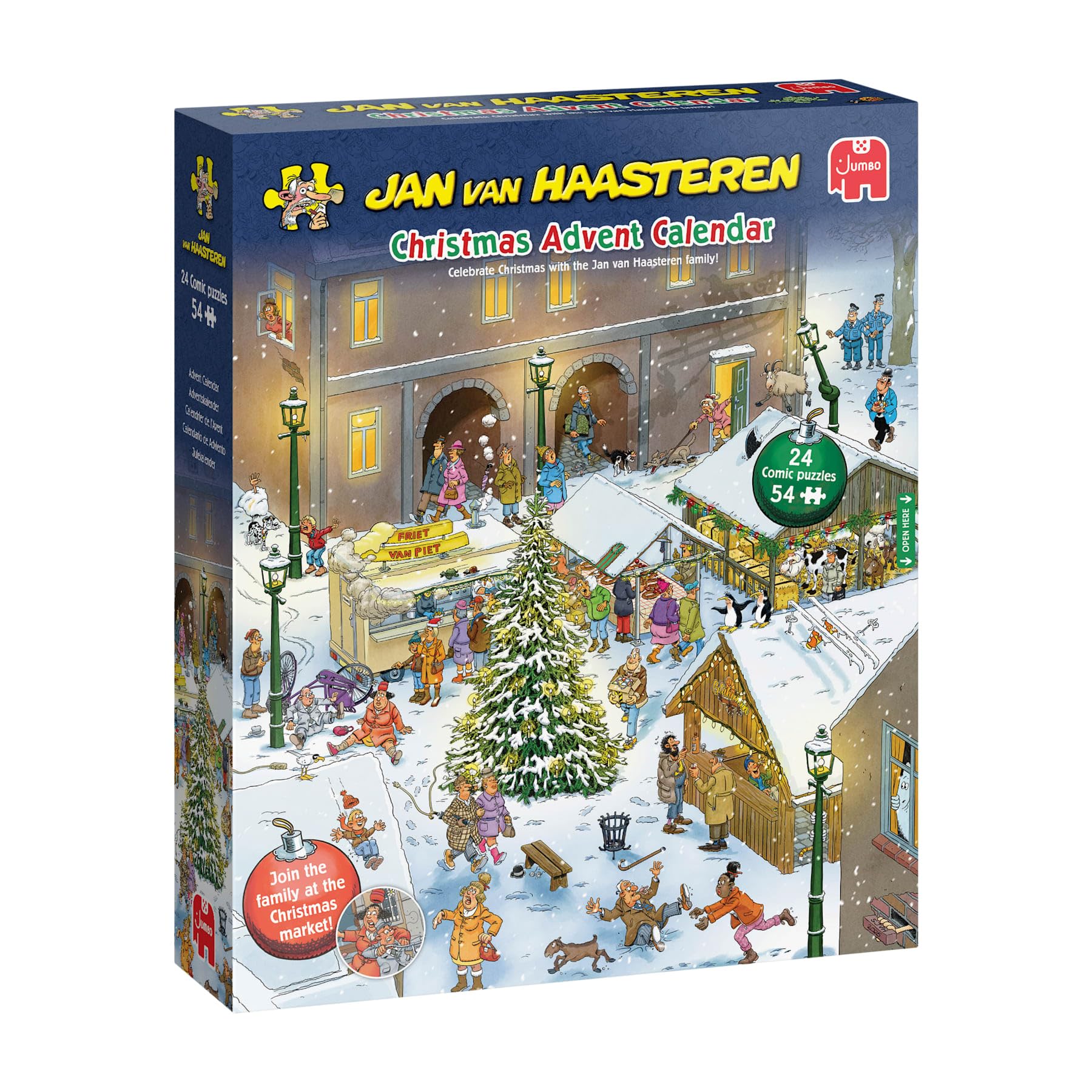 Jan Van Haasteren Christmas Puzzle Advent Calendar 2026 – Jigsaw Countdown | Set of 24 x 54-Piece Jigsaws - Puzzles Advent Calendar - Gifts for Adults - Funny & Unique Jigsaws - Fun Christmas Activity