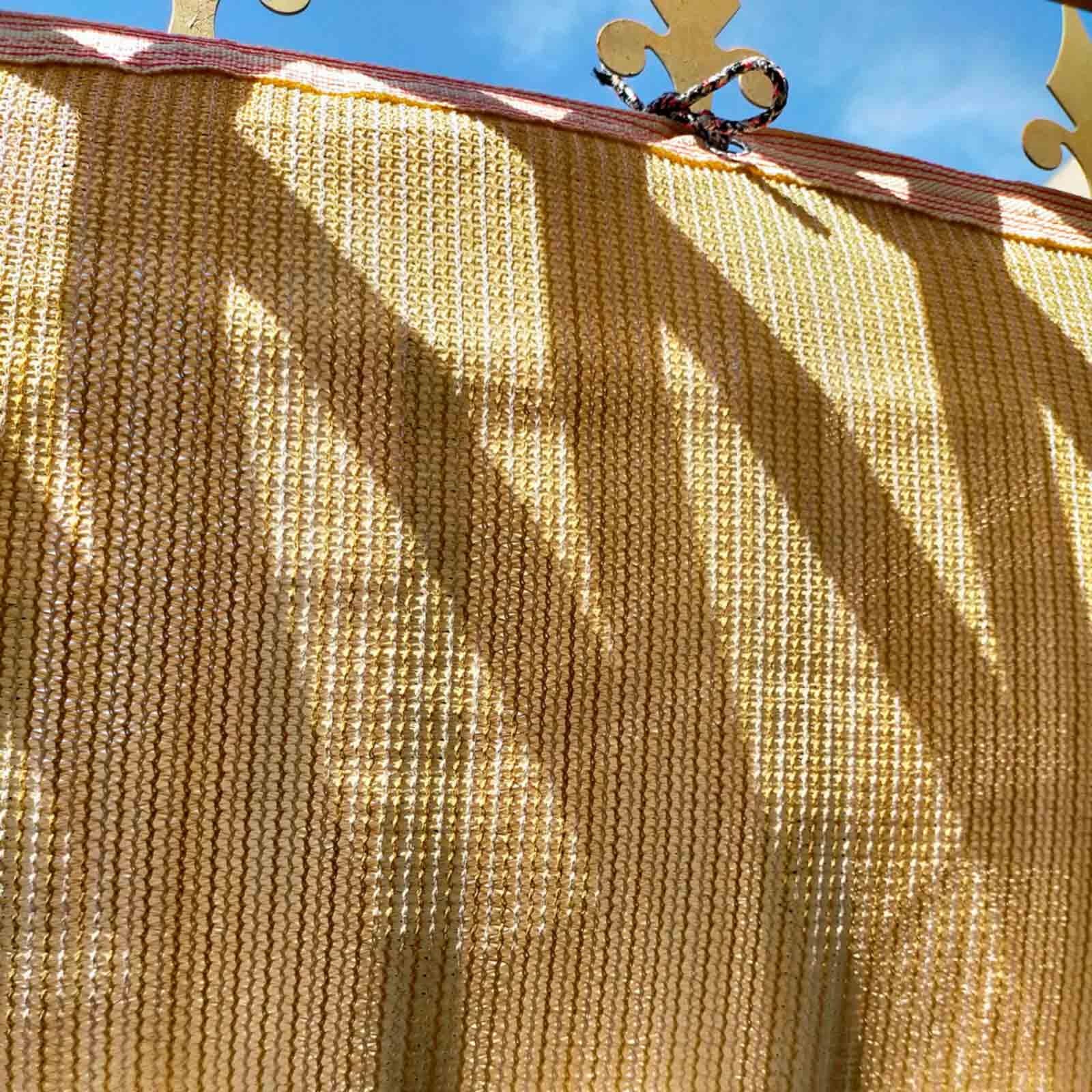 Protezione UV 95% tessuto ombreggiante beige per esterni rete per pergola, campeggio, piscina, cuccia per cani, copertura parasole 13 x 20 (4 x 6 m)