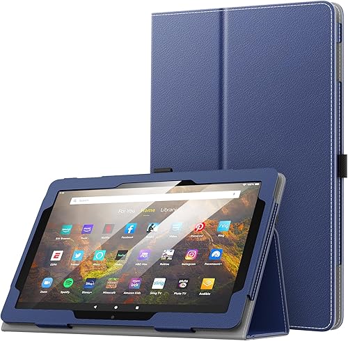 MoKo Funda compatible con la nueva tableta Tienda Kindle Fire HD 10 y 10 Plus (11 generación, versión 2021) de 10.1 pulgadas, funda plegable delgada