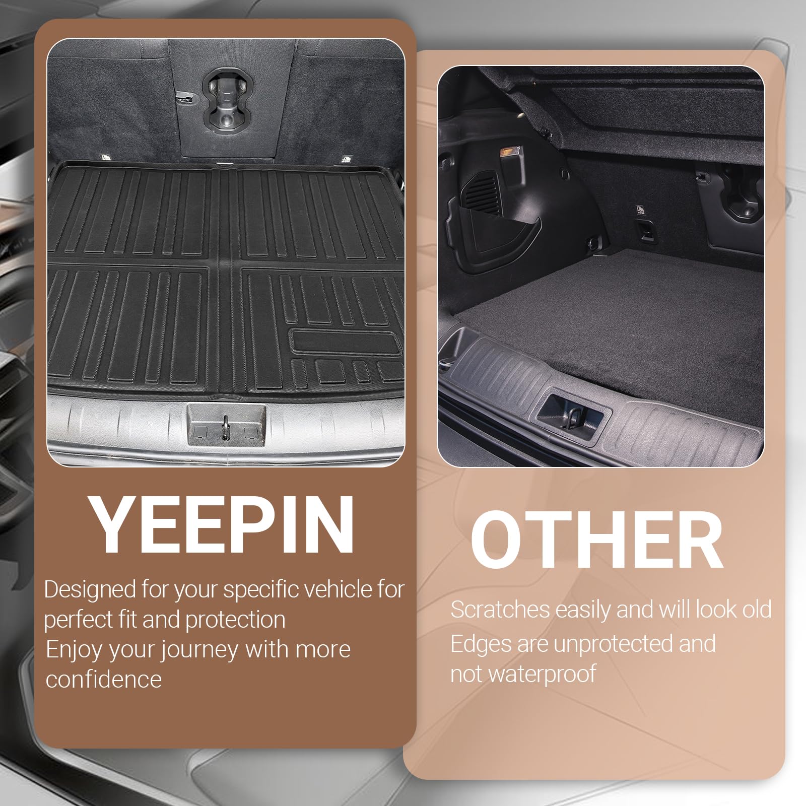 Premium Kofferbakmat Voor Jeep Renegade 2014-2024 Bovenste Vloer Van De Kofferbak Van Rubber