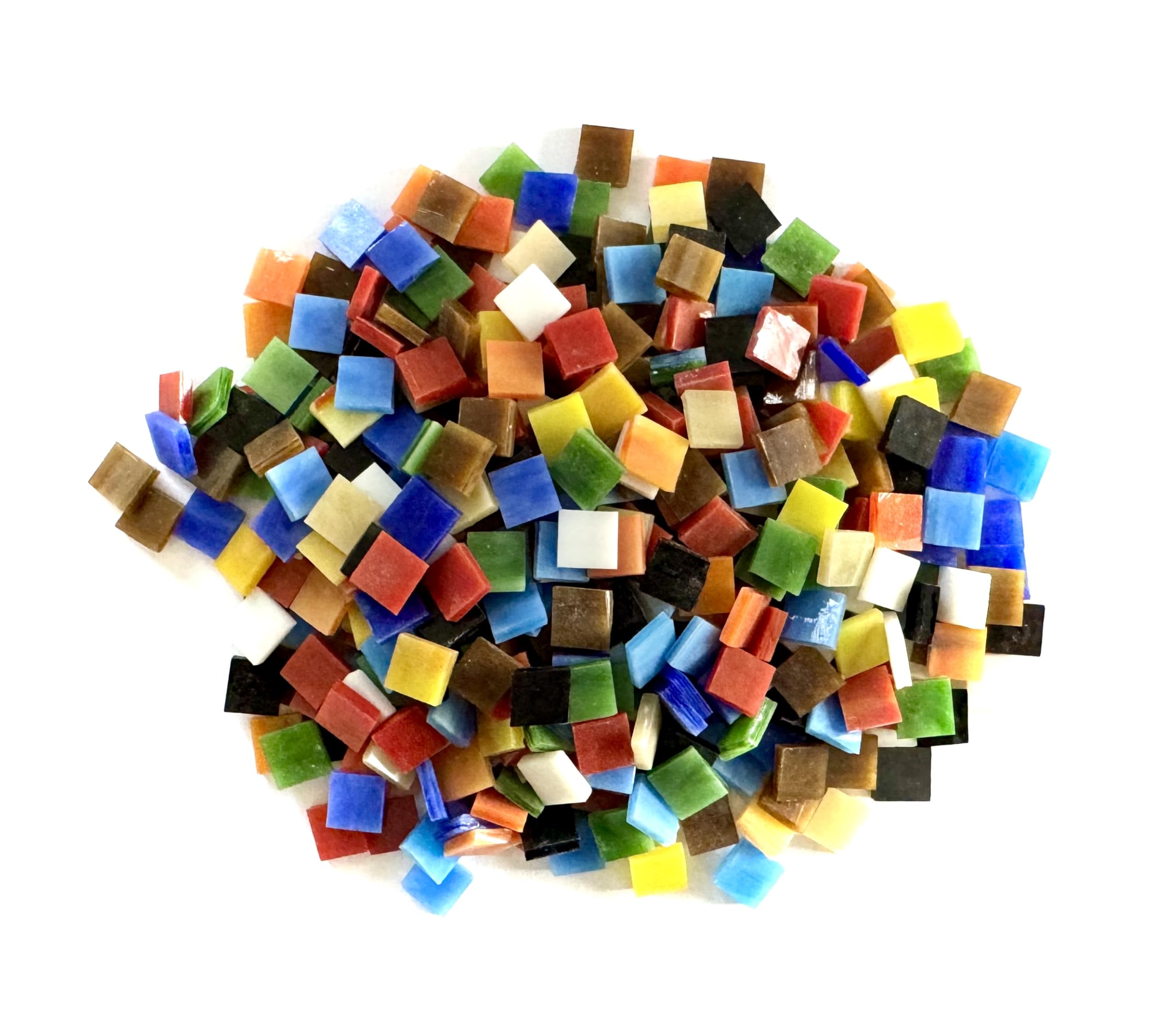 Stain Glass Mosaic Pcs, Multicolour Assortment 10x10mm, 300Gm Economy Pack, 430-450 Pcs-image-18