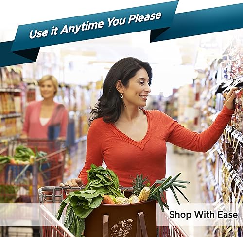 Miniatura 8 de Liviable Bolsas de compras reutilizables plegables resistentes con asas largas parte inferior resistente bolsas de caja plegables grandes juego de 3