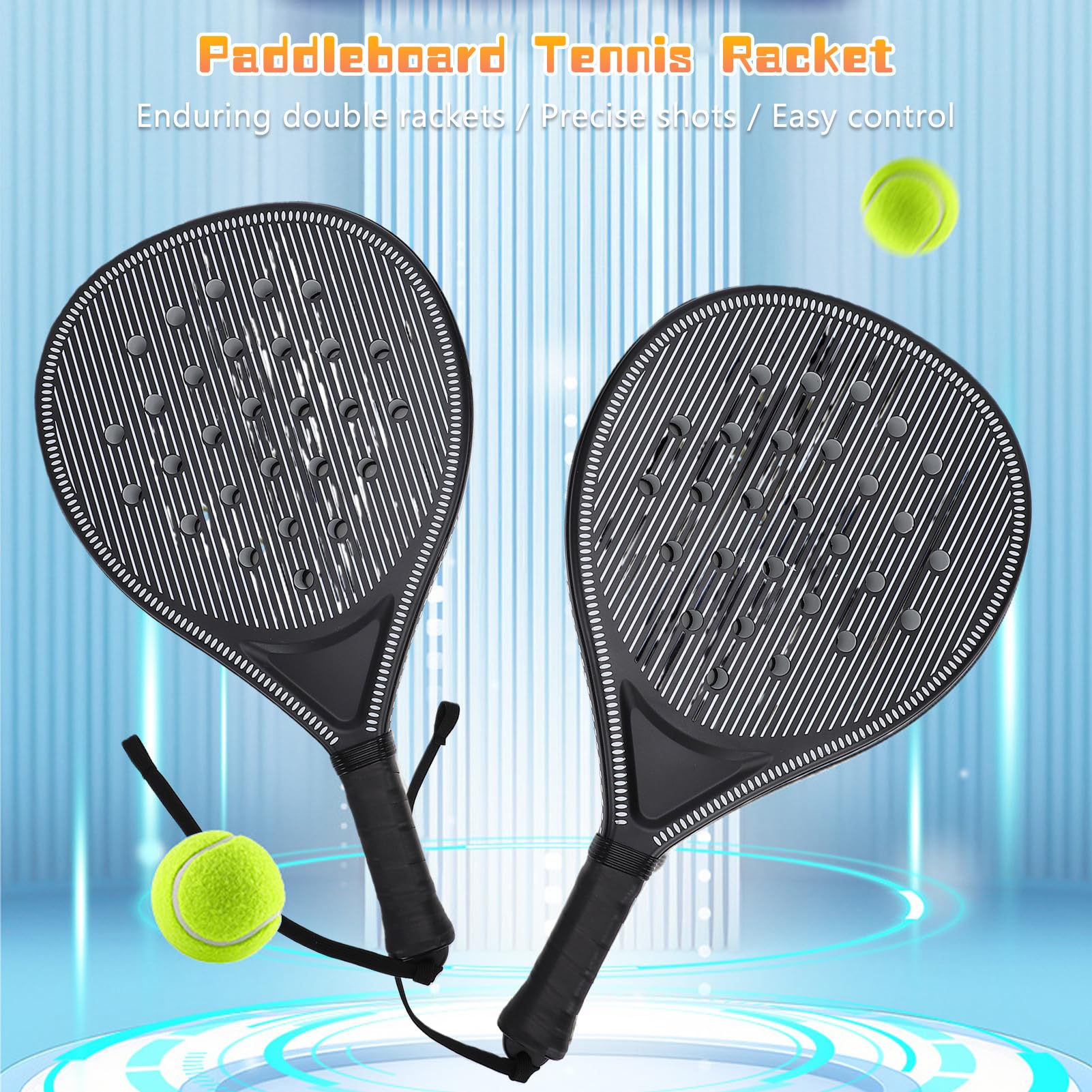 Fockety Racchetta da Paddle, Set di Racchette da Tennis Racchette da Tennis da Paddle Racchetta Leggera con per Principianti Sport All'aria Aperta