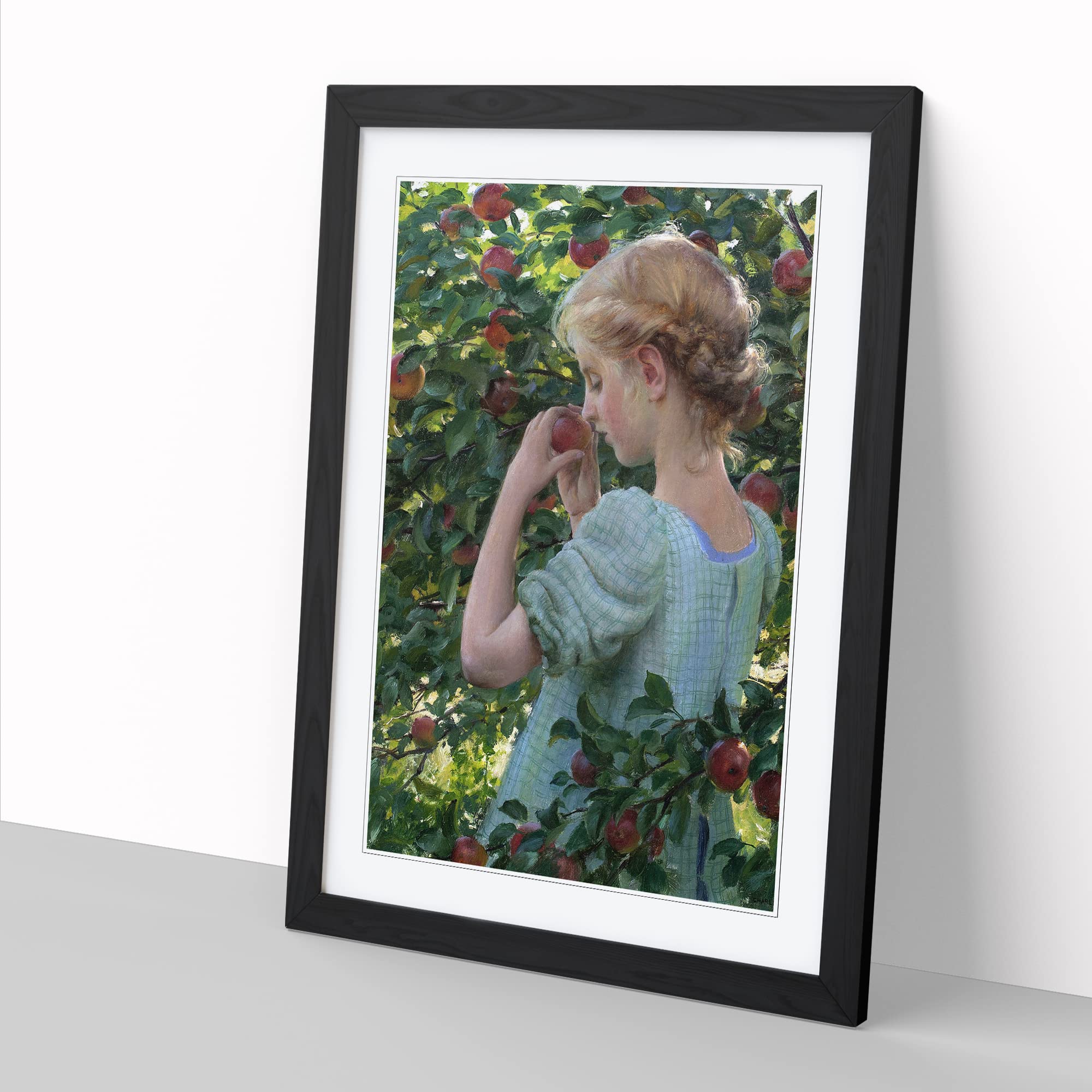 Scent Of The Apple By Charles Curran Classic Painting Framed Wall Art Print - Image 2