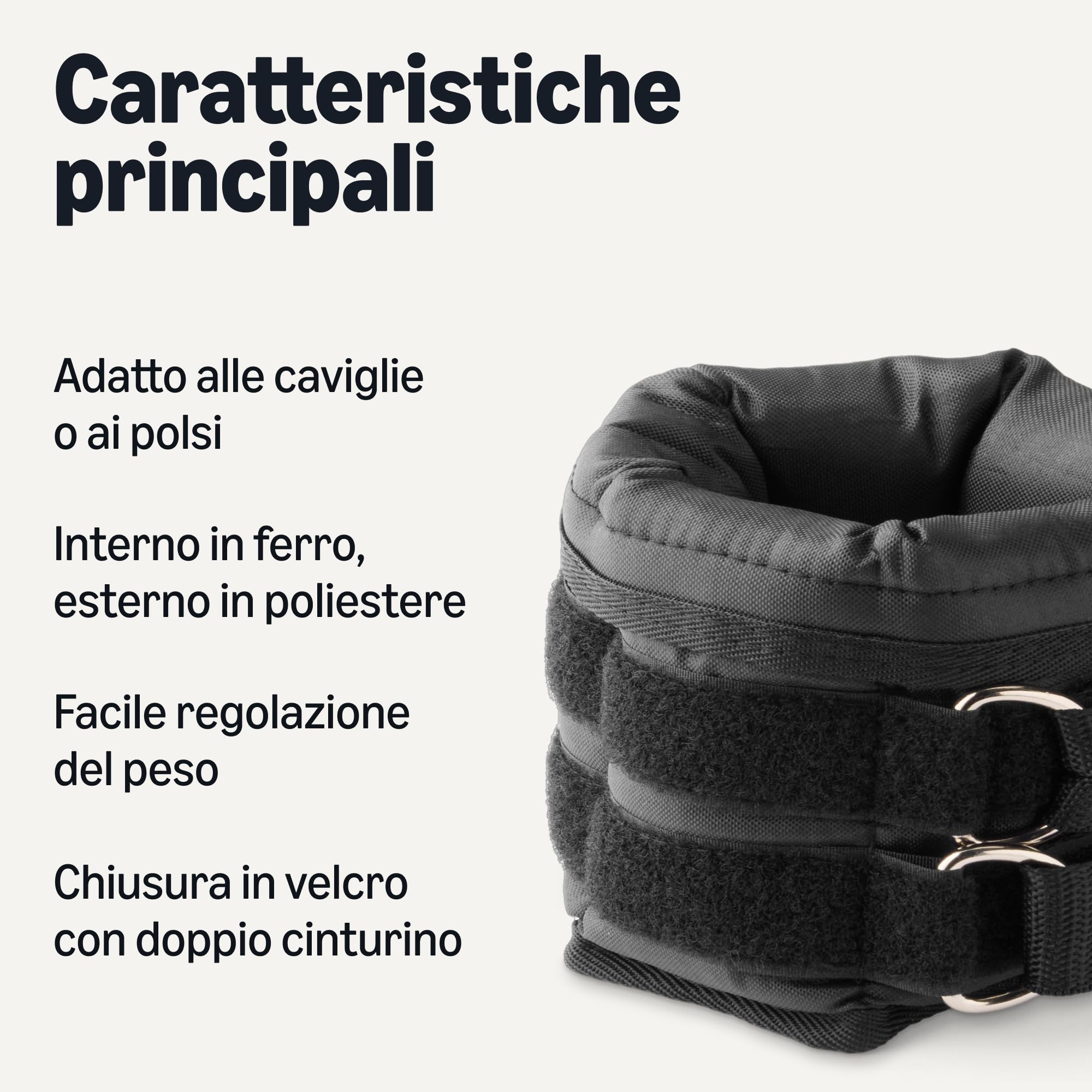 Amazon Basics, pesi regolabili per caviglia e polso per donne e uomini, 1.13 kg ciascuno, set di 2