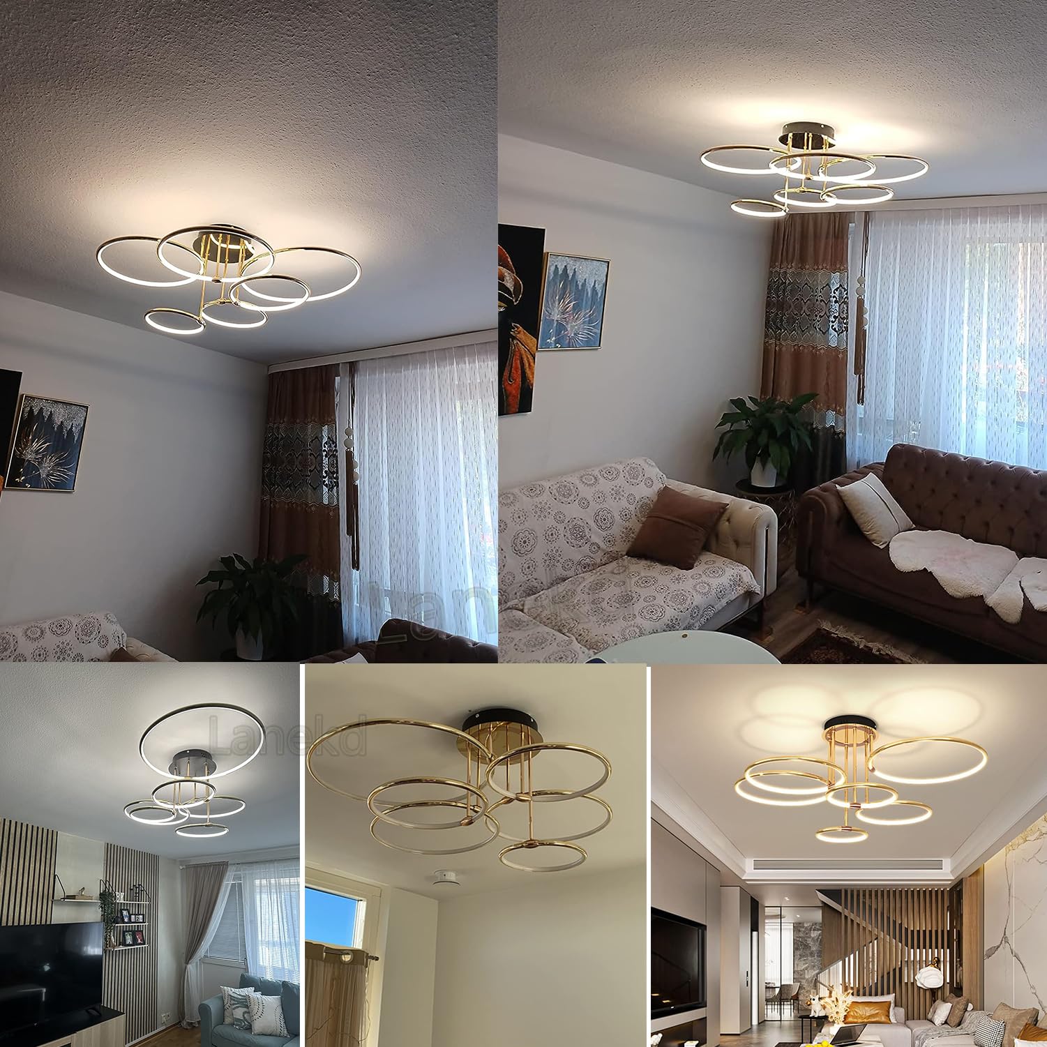 Lampa sufitowa LED, ściemniana, czarna, do jadalni, sypialni, nowoczesna, okrągła, okrągła, okrągła, lampa sufitowa do salonu, jadalni, biura, kuchni, z pilotem zdalnego sterowania