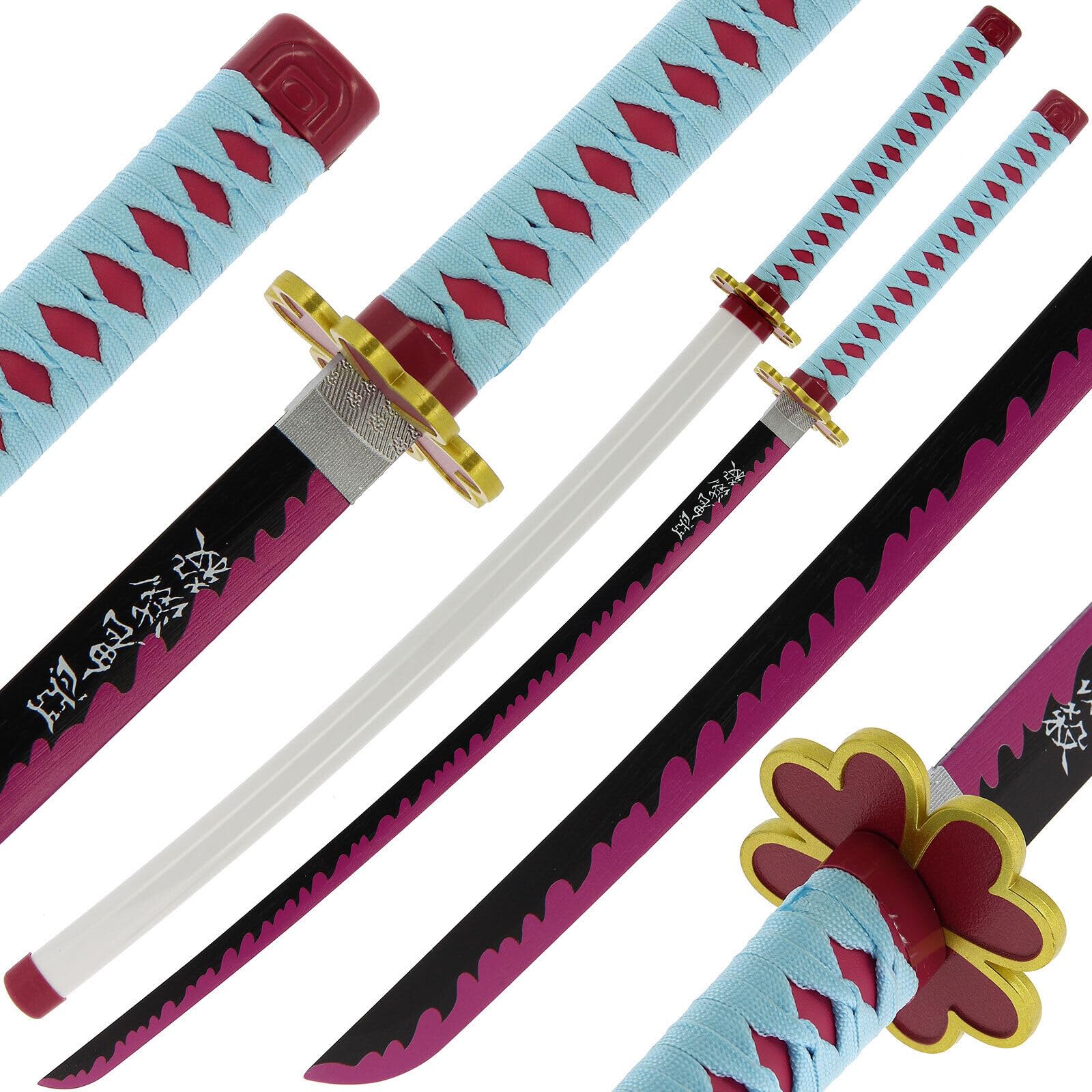 Bamboo Handmade Anime Katana – 100cm Wooden Blunt Sword Prop with Sheath – Safe Cosplay Anime Inspired Replica for Collectors & Roleplay Mits Sword — image 1