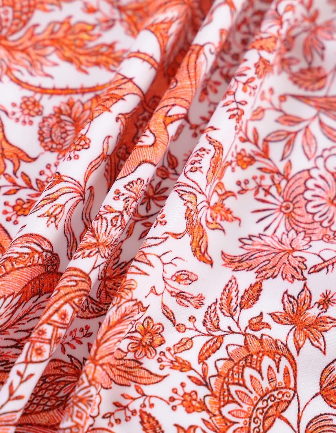 BERLOOK Women's Retro Floral Drawstring Ruched One-Piece Swimsuit Monokini