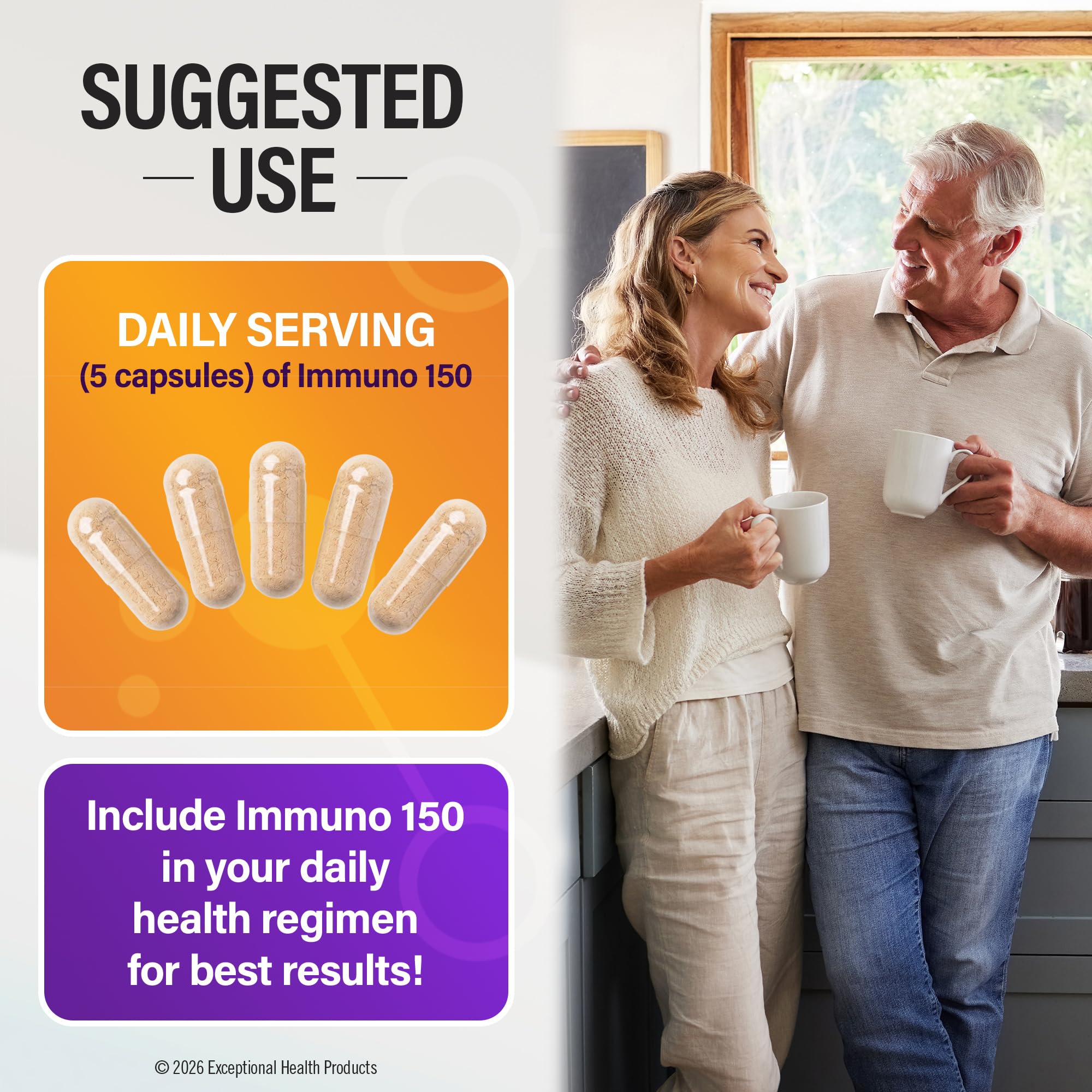 Immuno 150, Immune Support Supplement, 150 Vegetable Capsules — Amazon image 4