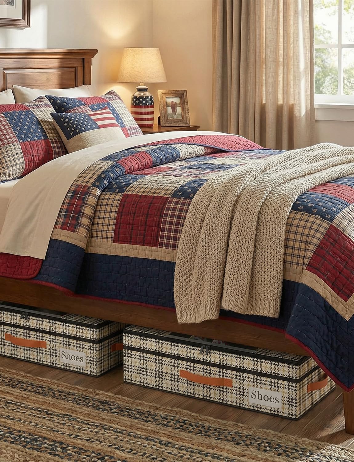 2-Pack Under Bed Storage with Wheels and 6 Vacuum Seal Bags, Adjustable Height 7.9"-10.2",Heavy Duty Capacity, Clear Lid Organizer for Dorm Bedroom Clothes Shoes Books,Quick Assembly Space Saver