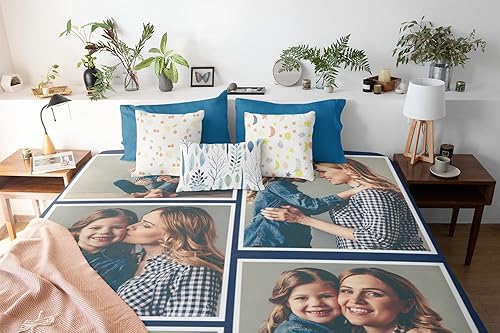 Miniatura 9 de TinyName Se envía al día siguiente, regalos personalizados para mamá, mantas personalizadas con fotos, texto, manta de vellón personalizada para