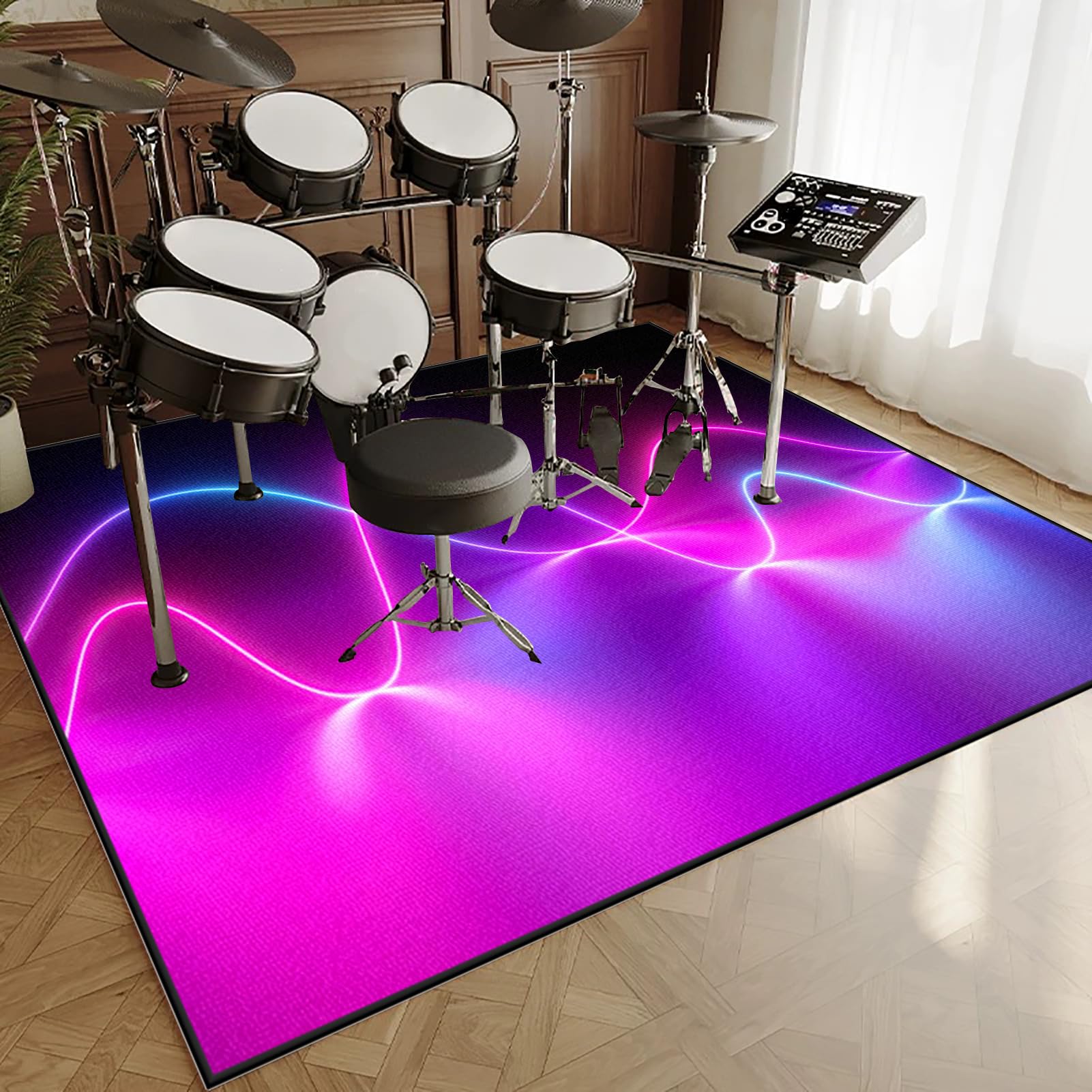 Dywaniki wodne Dźwiękoszczelny dywan bębnowy 120 x 90 cm mata do perkusyjnego perkusyjnego profesjonalnego jazzu do bębna bębna akustycznego bębna i innych instrumentów