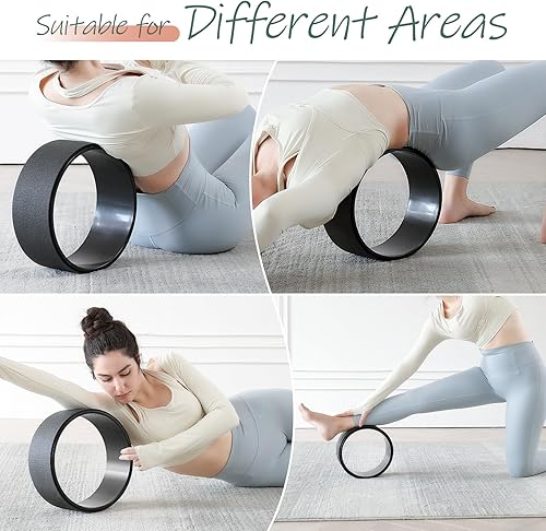 Miniatura 6 de Rodillo de espalda, rodillo de espuma para alivio del dolor de cuello y espalda, rueda de yoga para masaje muscular de tejido profundo, herramienta