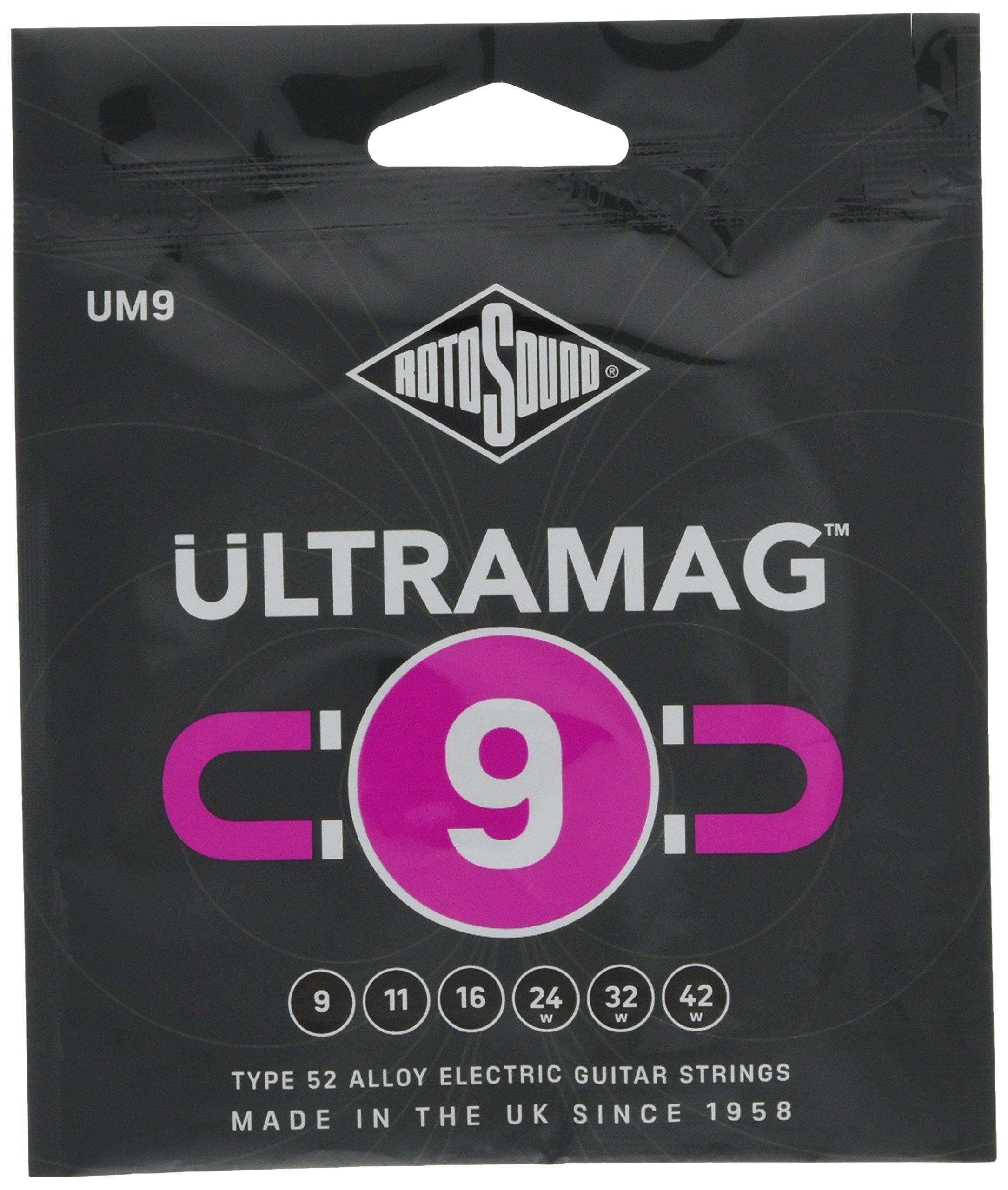 RotoSound 6 Ultramag UM9 Alloy Electric Guitar Strings, ambidextrous