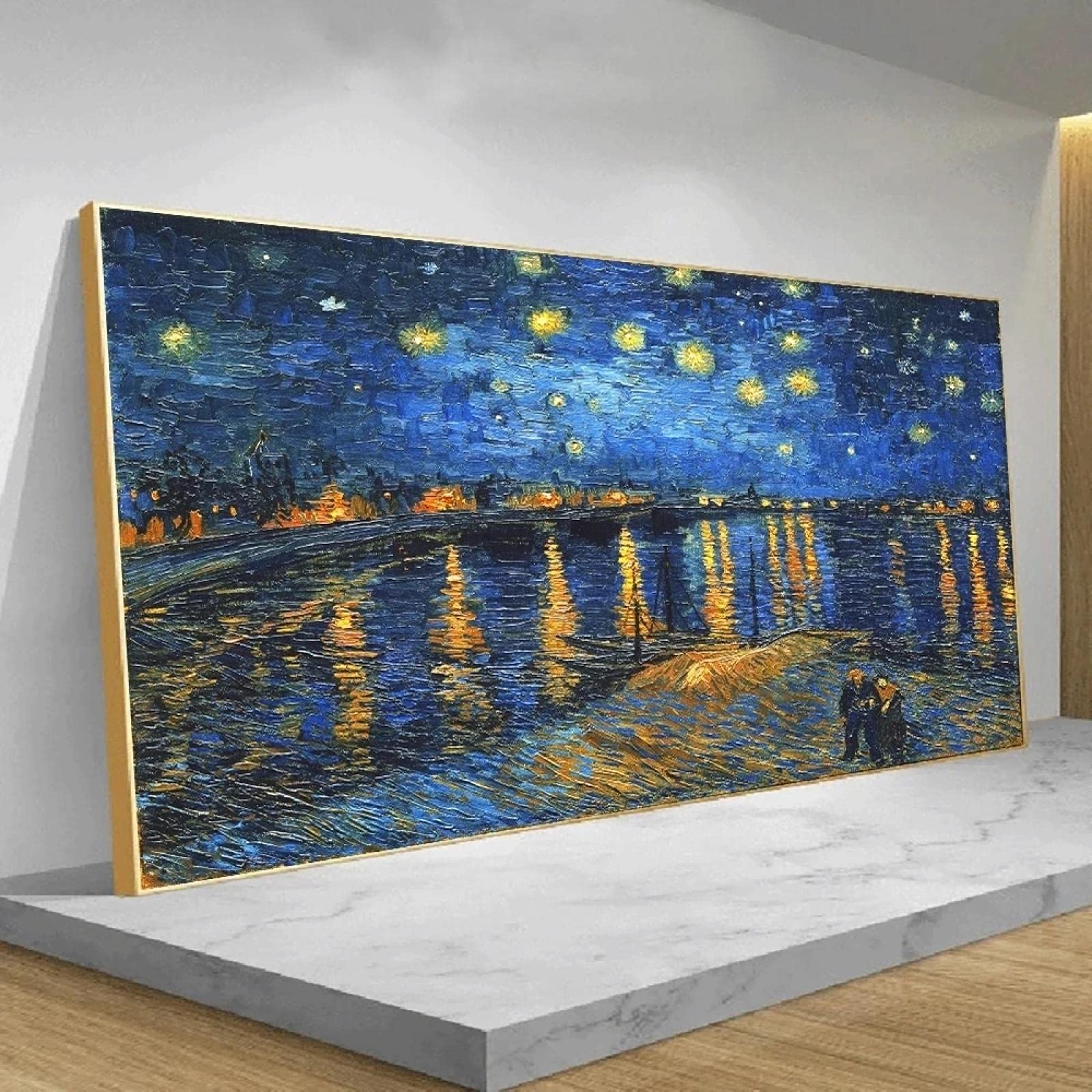 Amazon.co.jp: 印象派ヴァンゴッホ有名な絵画星月夜のキャンバス絵画