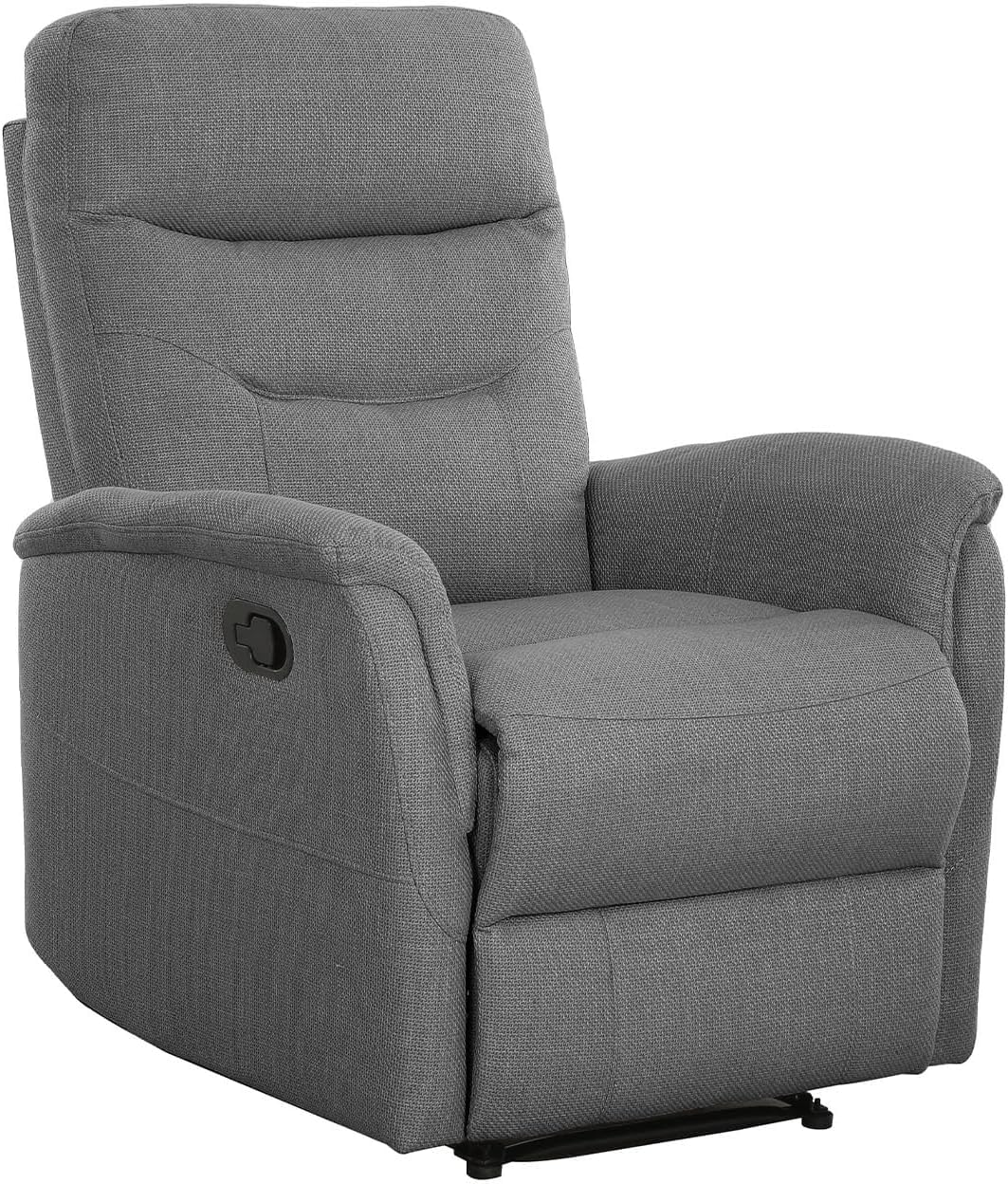 Cribel Poltrona Relax Manuale Giuditta in Tessuto con Leva Laterale | Schienale Alto e Poggiapiedi Reclinabile | Comfort e Design Moderno per Casa Fumo