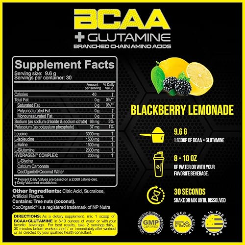 Miniatura 3 de Forzagen BCAA Polvo con glutamina 30 porciones polvo de aminoácido de cadena ramificada recuperación después del entrenamiento construcción
