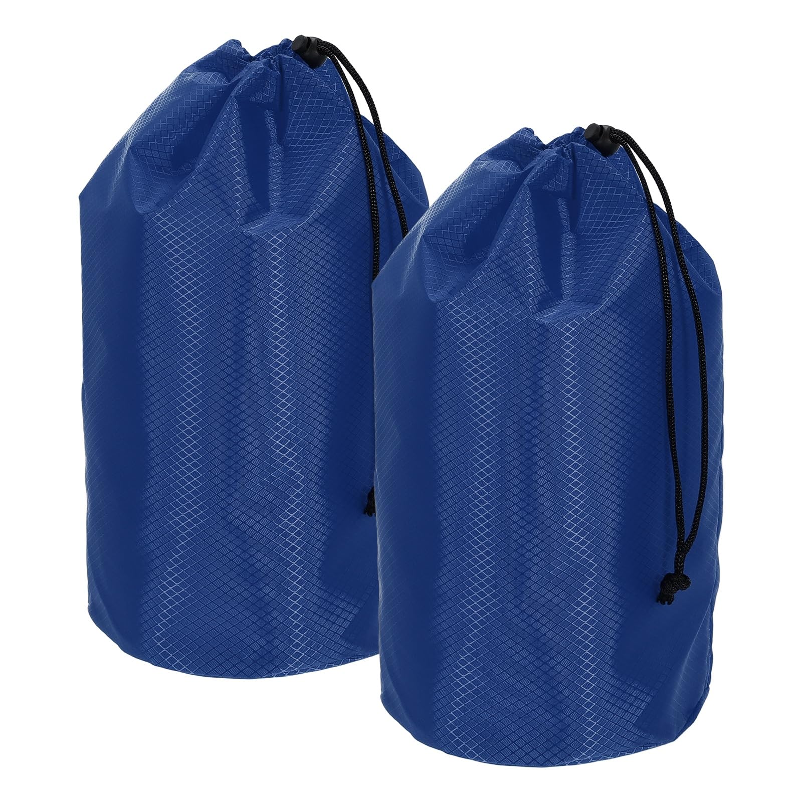 YELARXI Stuff Sack, Waterproof Ditty Bags Storage Sacks Portable Outdoor Ultralight Drawstring Dry Stuff Bag Gear with Toggle 7x13In & 2 Pack & Sapphire for (Backpacking Camping Hiking)