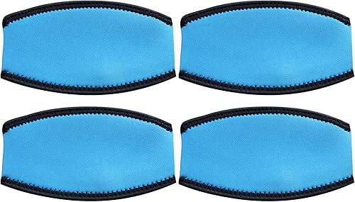 WEIENSC Correas de neopreno para máscara de buceo, cubierta de correa de máscara impermeable para natación (paquete de 4, unisex), cierre mágico de