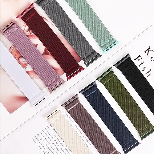 Miniatura 2 de HILIMINY - Paquete de 10 correas elásticas compatibles con Apple Watch de 1.496 in, 1.575 in, 1.614 in, 1.654 in, 1.732 in, 1.772 in, 1.772 in,