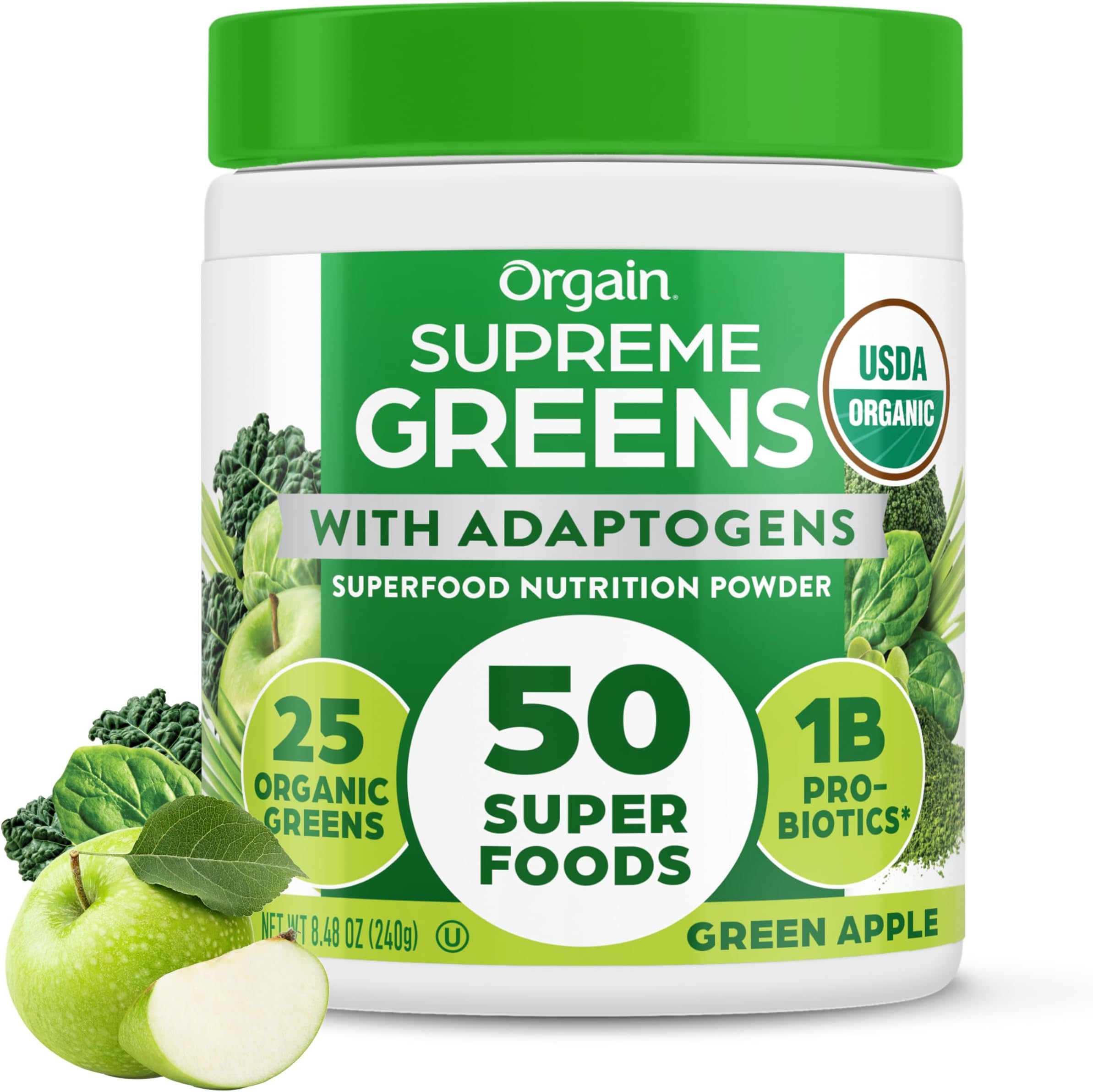 Supreme Greens Powder, Green Apple