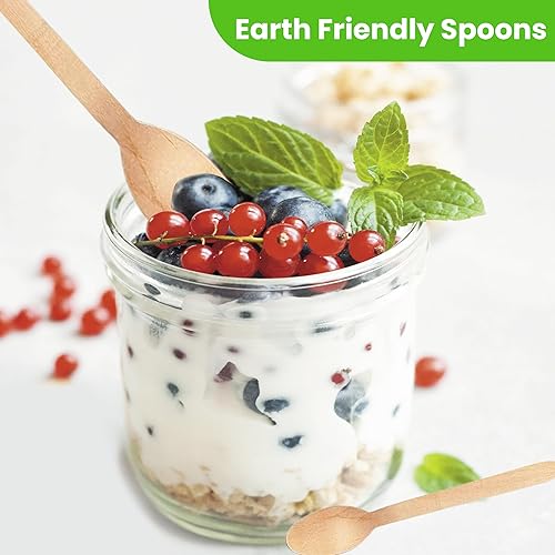 Miniatura 5 de Concession Essentials Cucharas desechables de madera para cubiertos compostables y aptas para la tierra 625 pulgadas de largo paquete de 100 cucharas